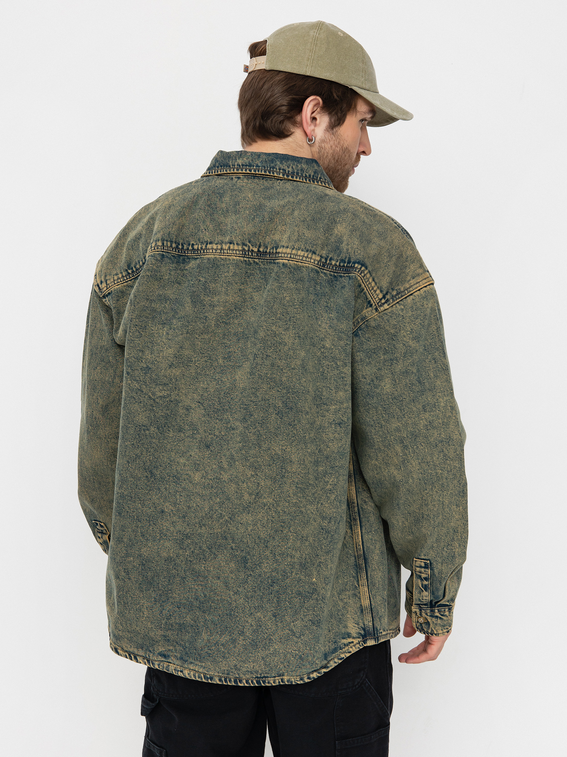 Košeľa Dickies Houston (yellow fade indigo)