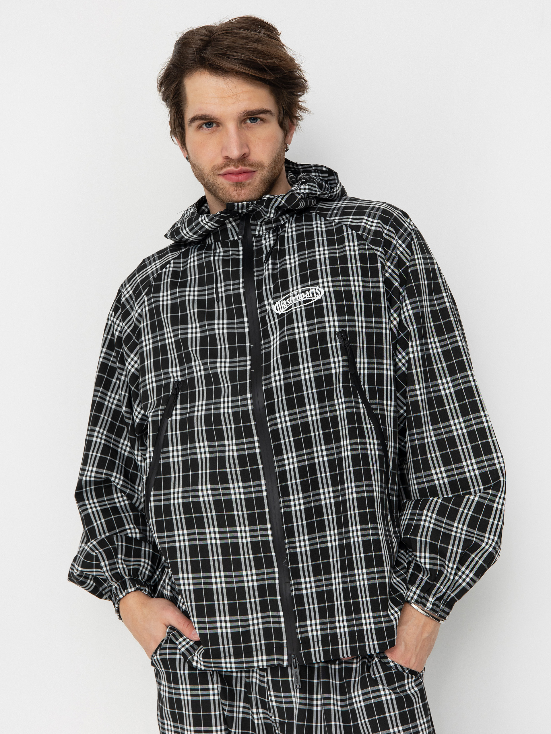 Bunda Wasted Paris Yard Tartan Windbreaker (black/white)