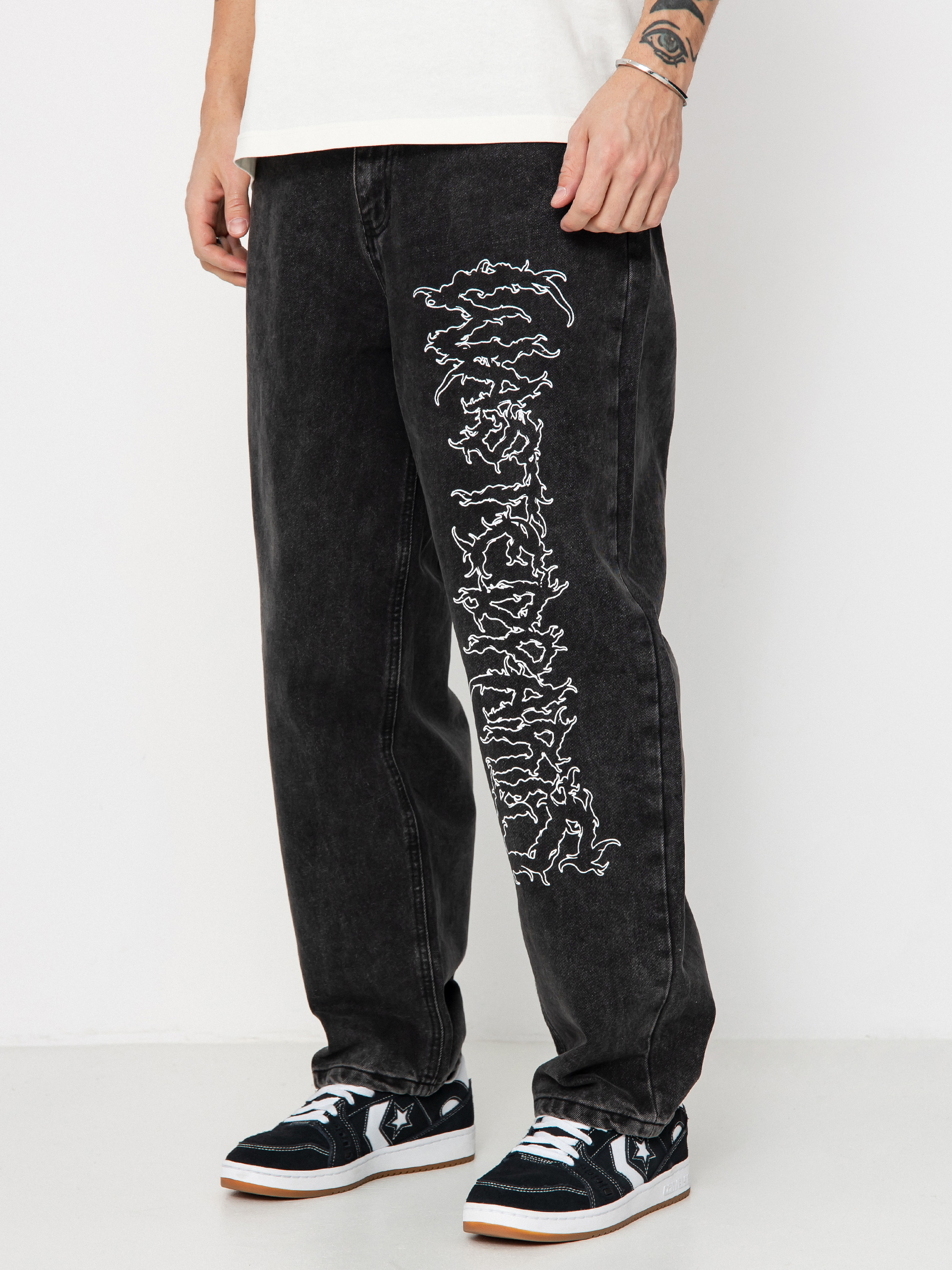 Nohavice Wasted Paris Varg Casper (faded black)