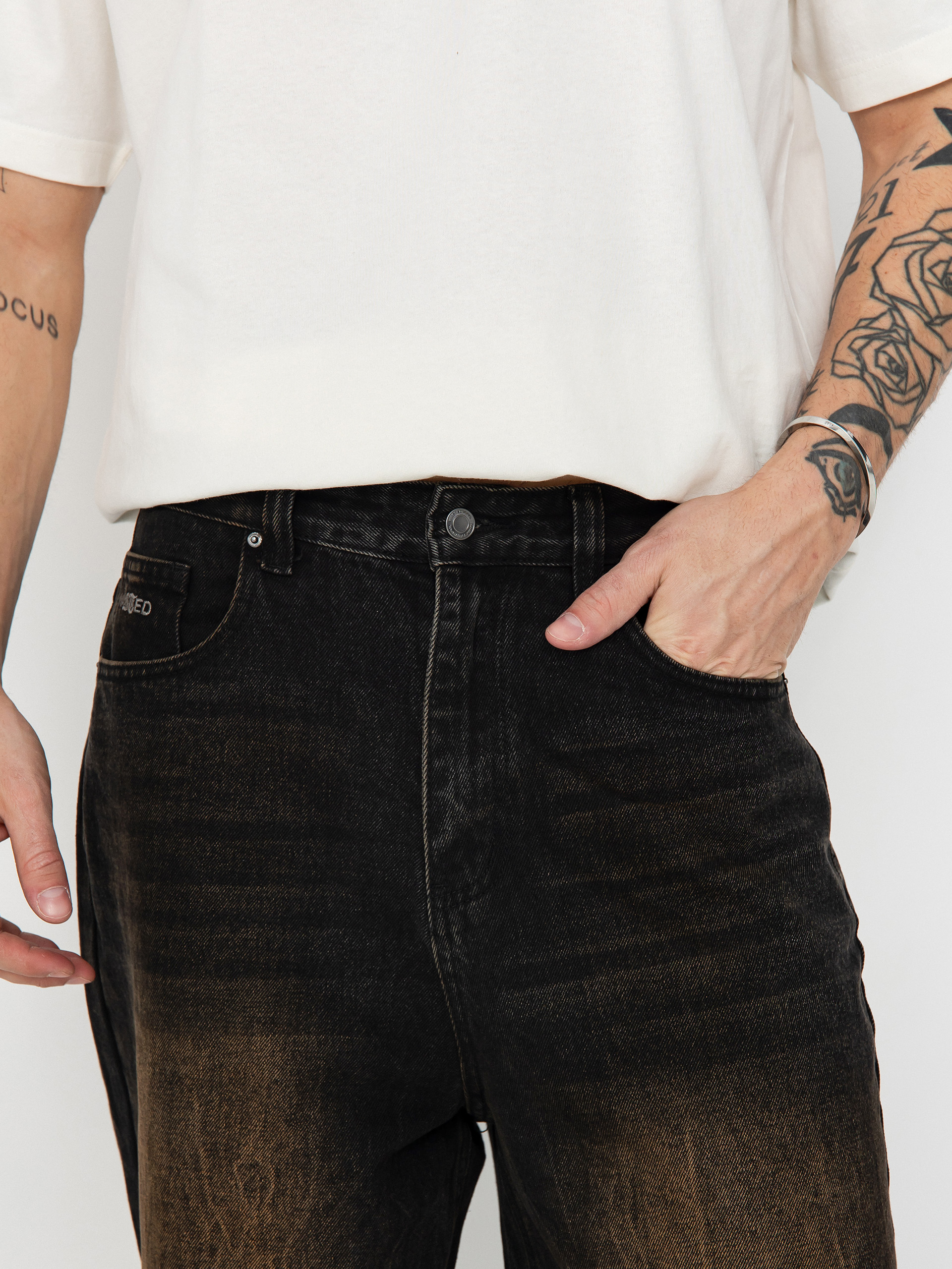 Nohavice Wasted Paris Sandblast Casper (faded black)