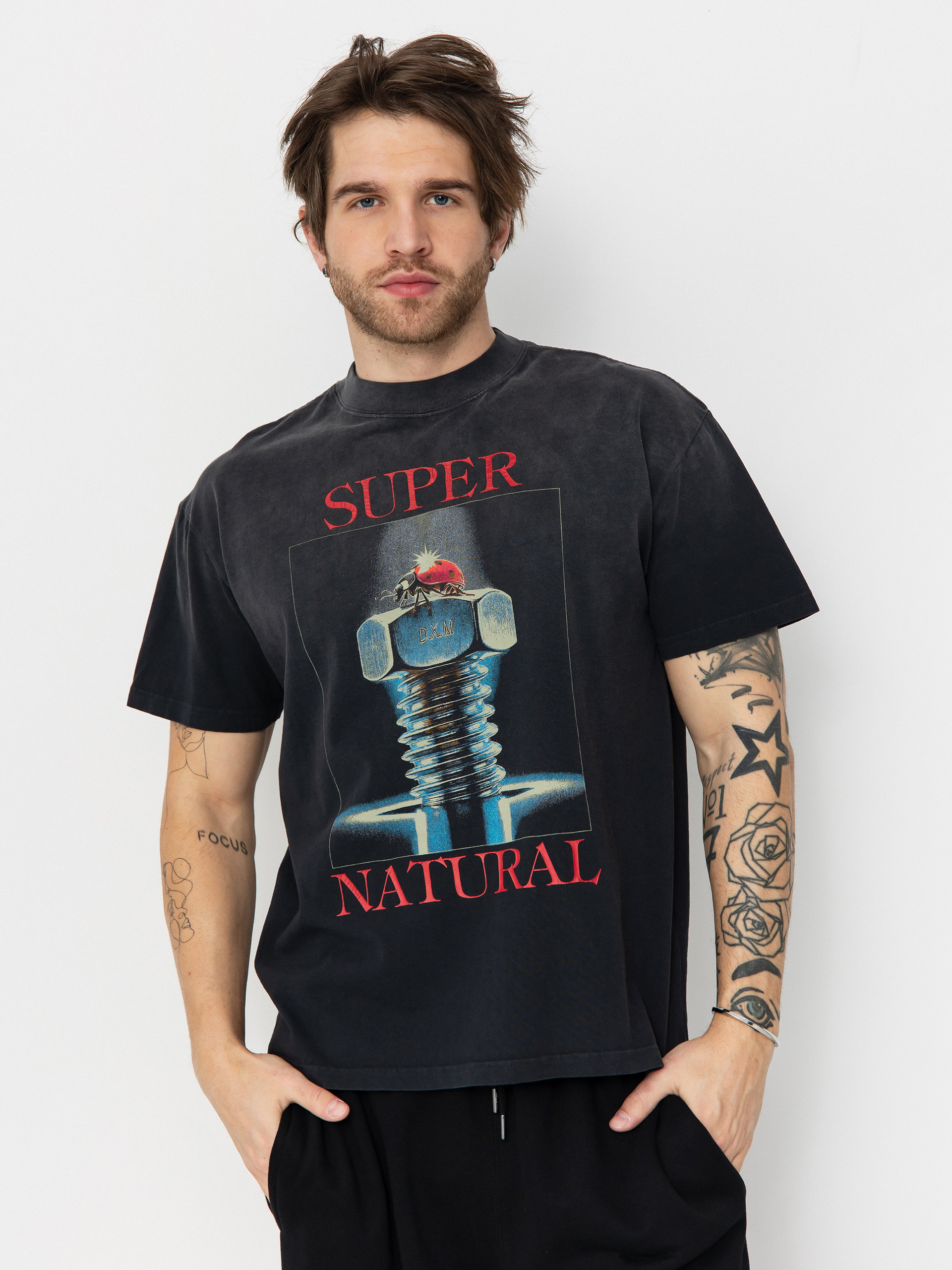 Tričko Deus Ex Machina Divine Connection (anthracite)