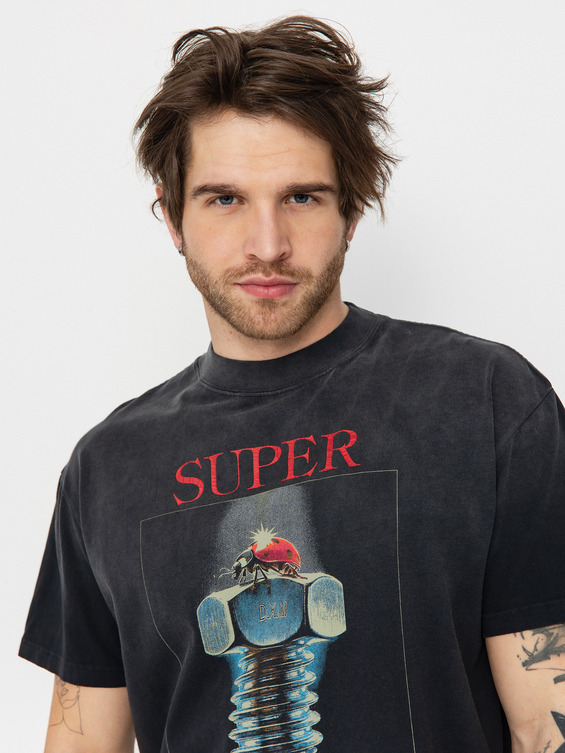 Tričko Deus Ex Machina Divine Connection (anthracite)