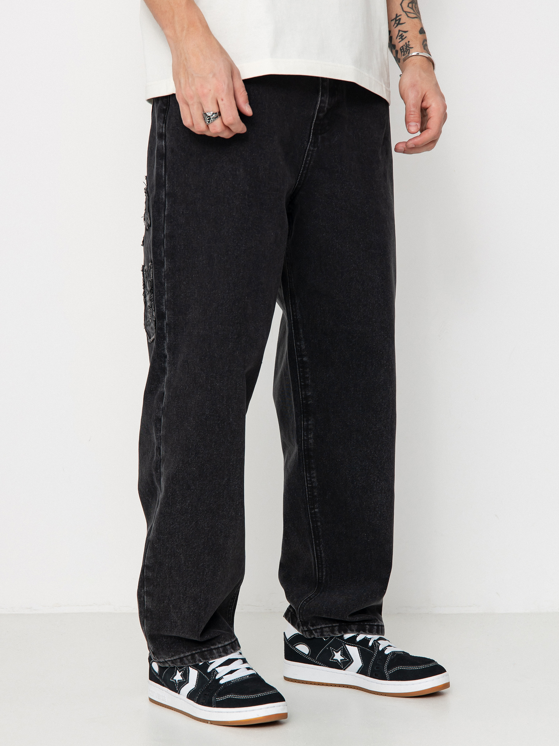 Nohavice Wasted Paris Kingdom Curve Destroy Casper (faded black)