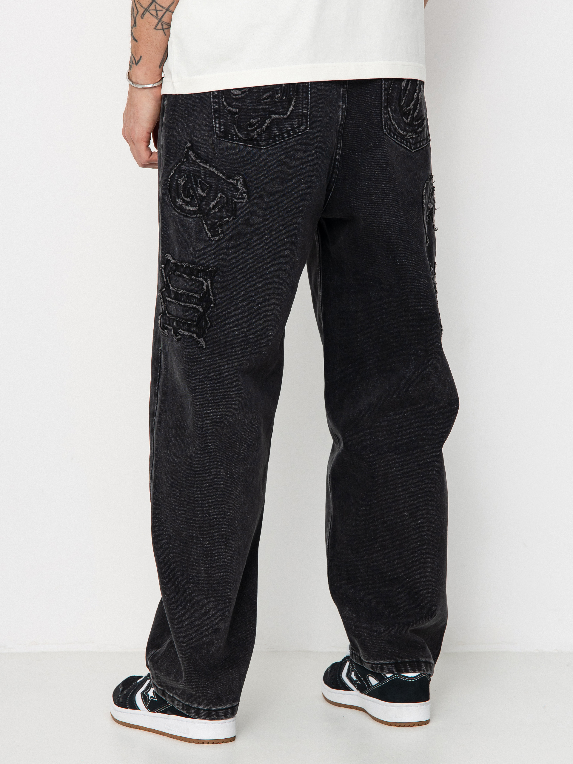 Nohavice Wasted Paris Kingdom Curve Destroy Casper (faded black)