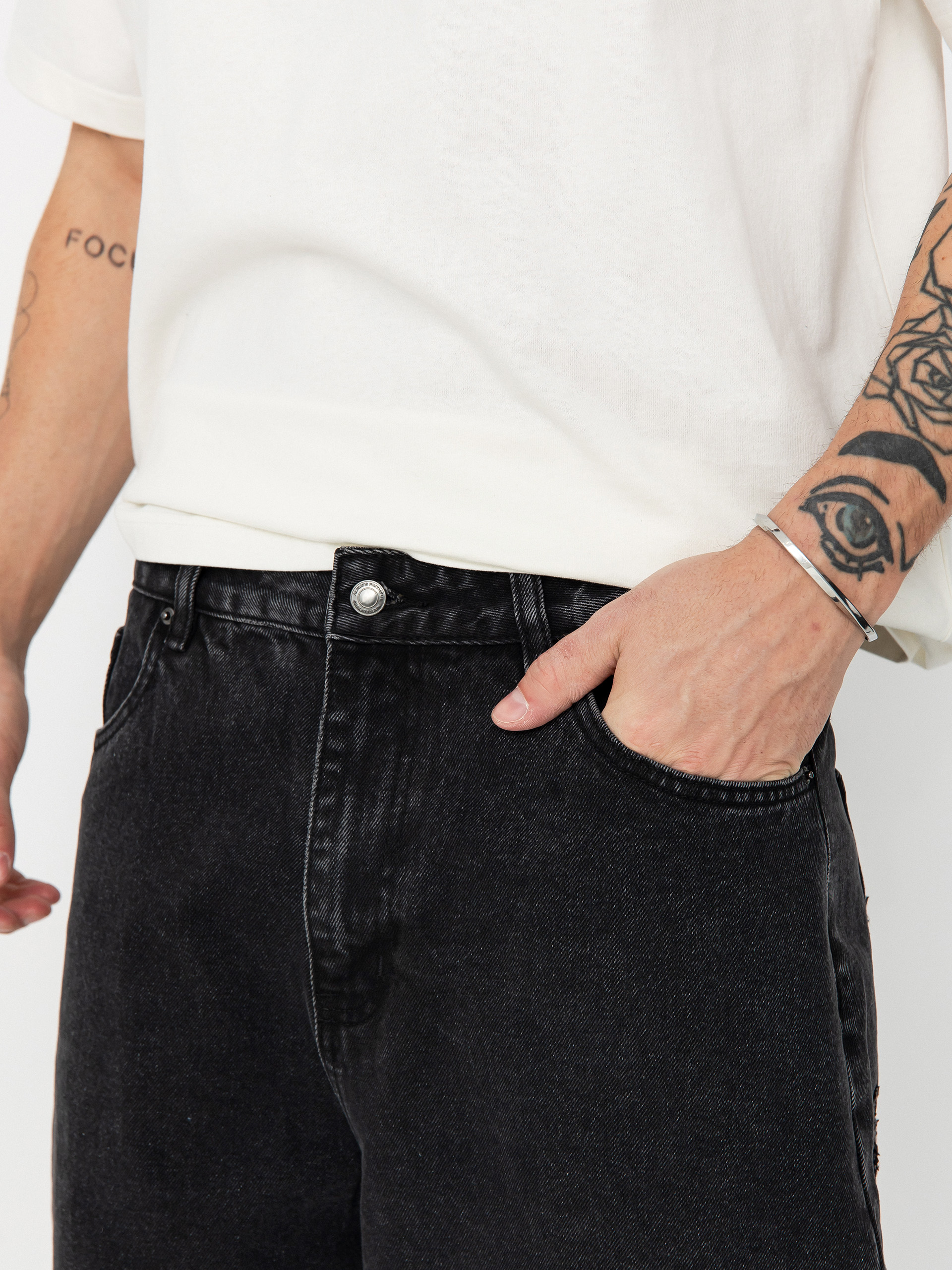 Nohavice Wasted Paris Kingdom Curve Destroy Casper (faded black)