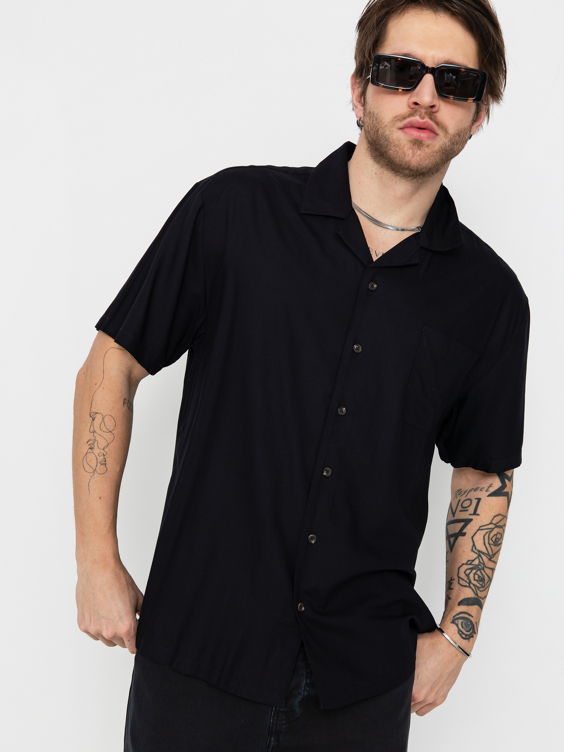 Košeľa Brixton Bunker (black)