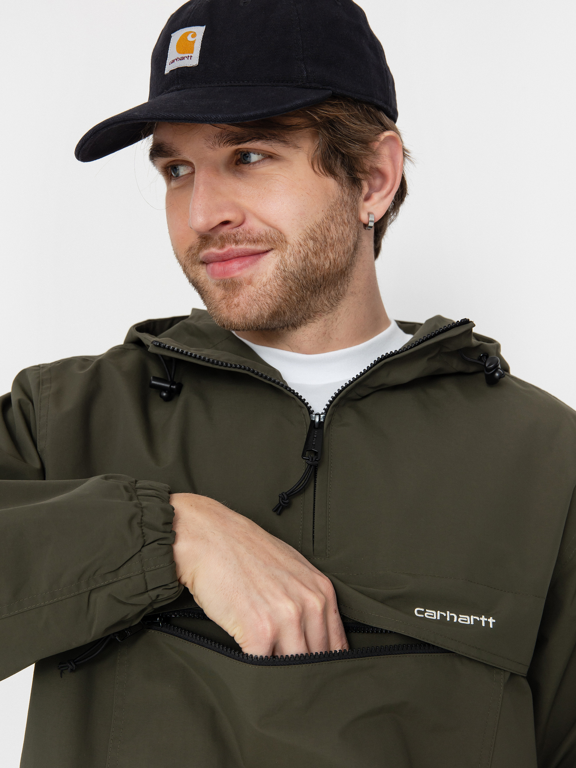 Bunda Carhartt WIP Windbreaker (turtle/white)