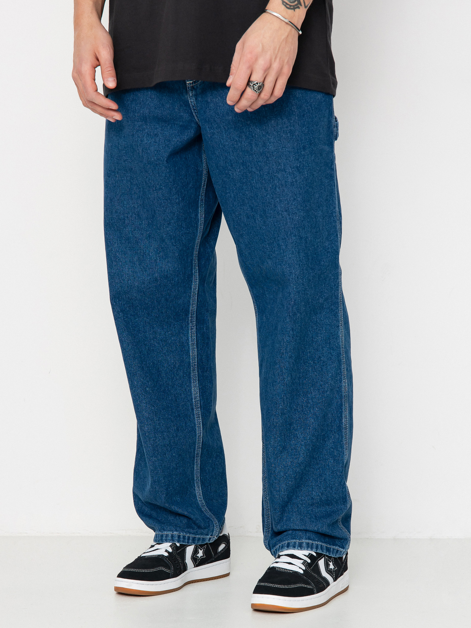 Nohavice Carhartt WIP Single Knee (blue)