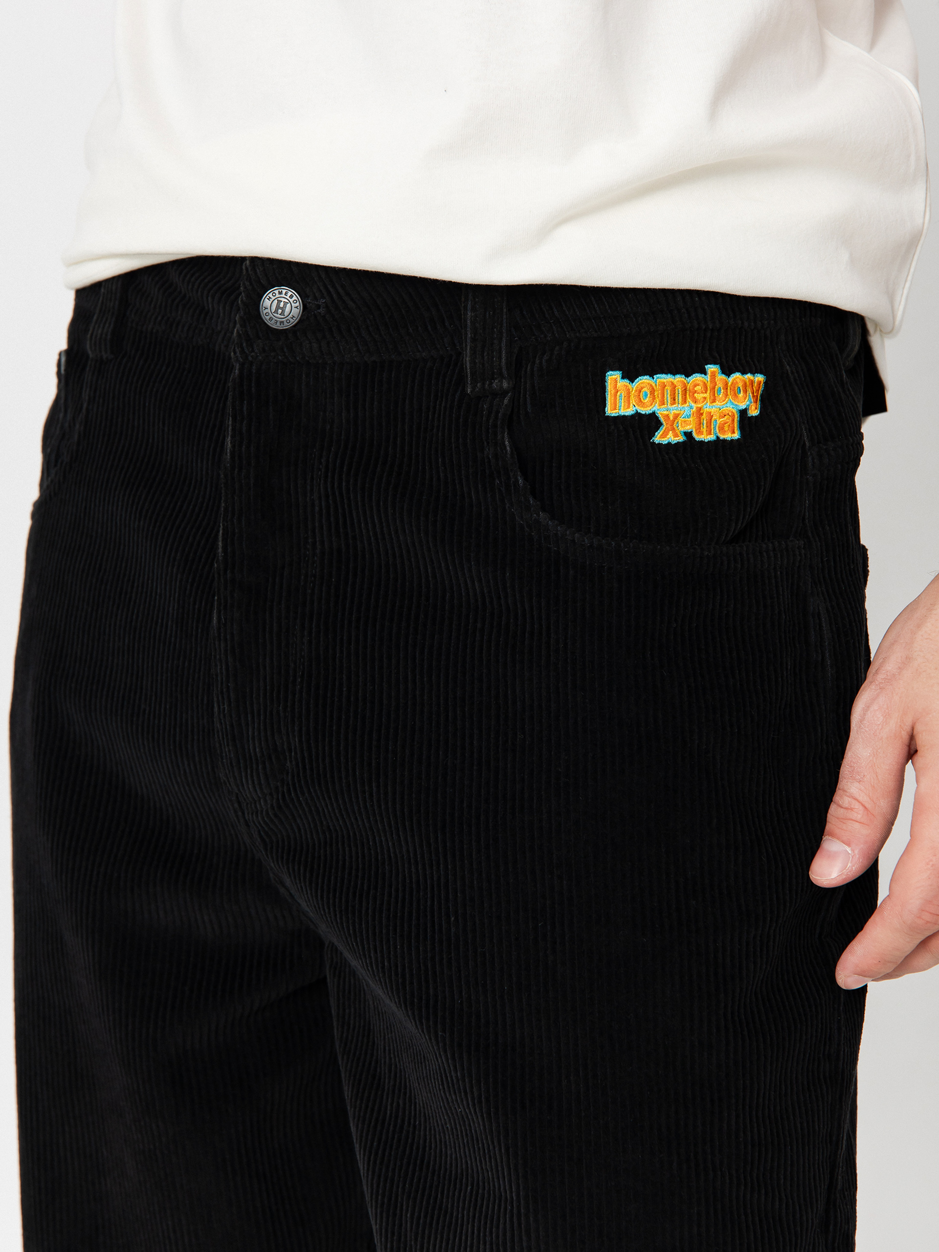 Nohavice Homeboy X Tra Baggy Cord Pants (black)