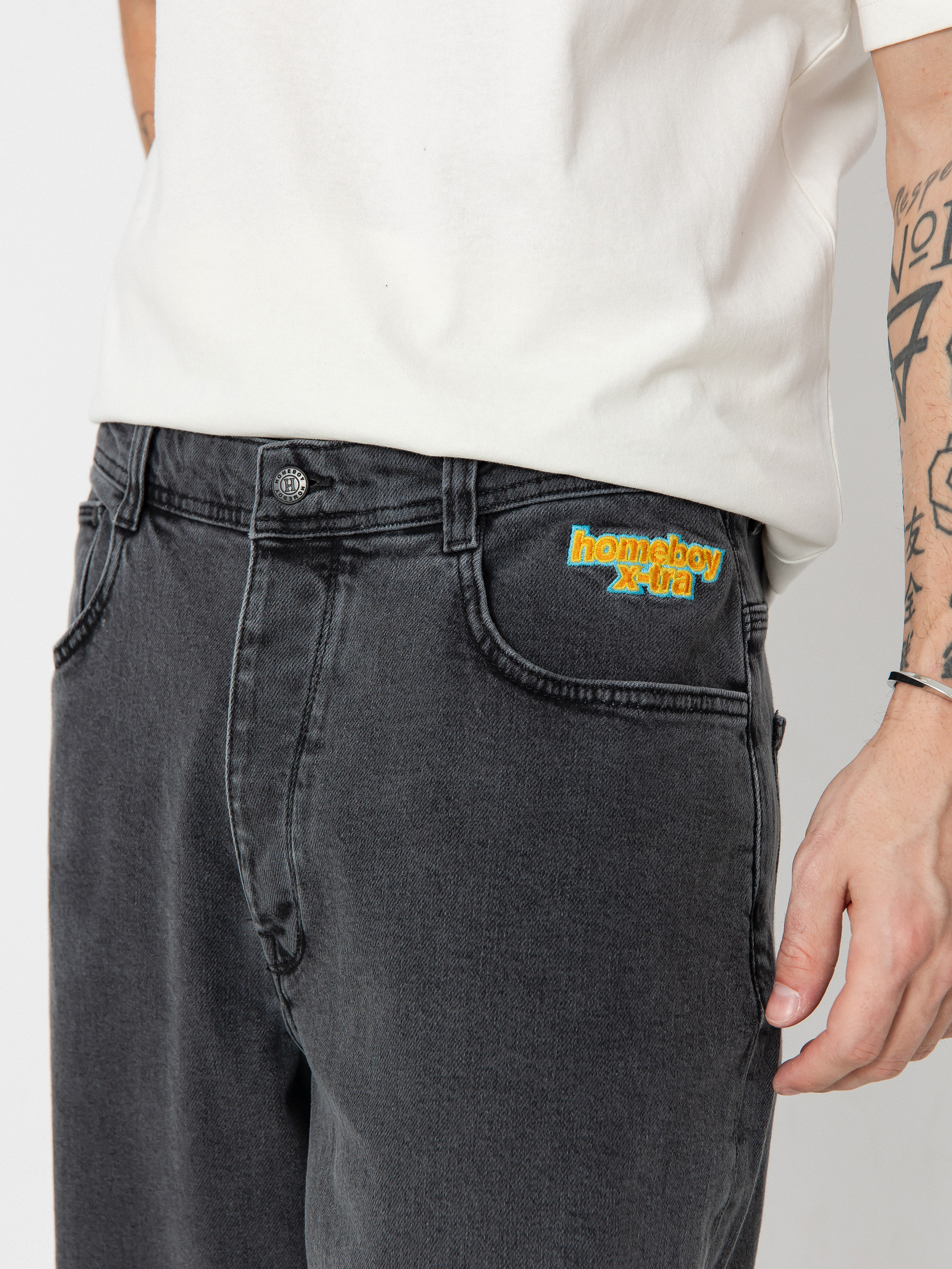 Nohavice Homeboy X Tra Monster Denim (washed grey)