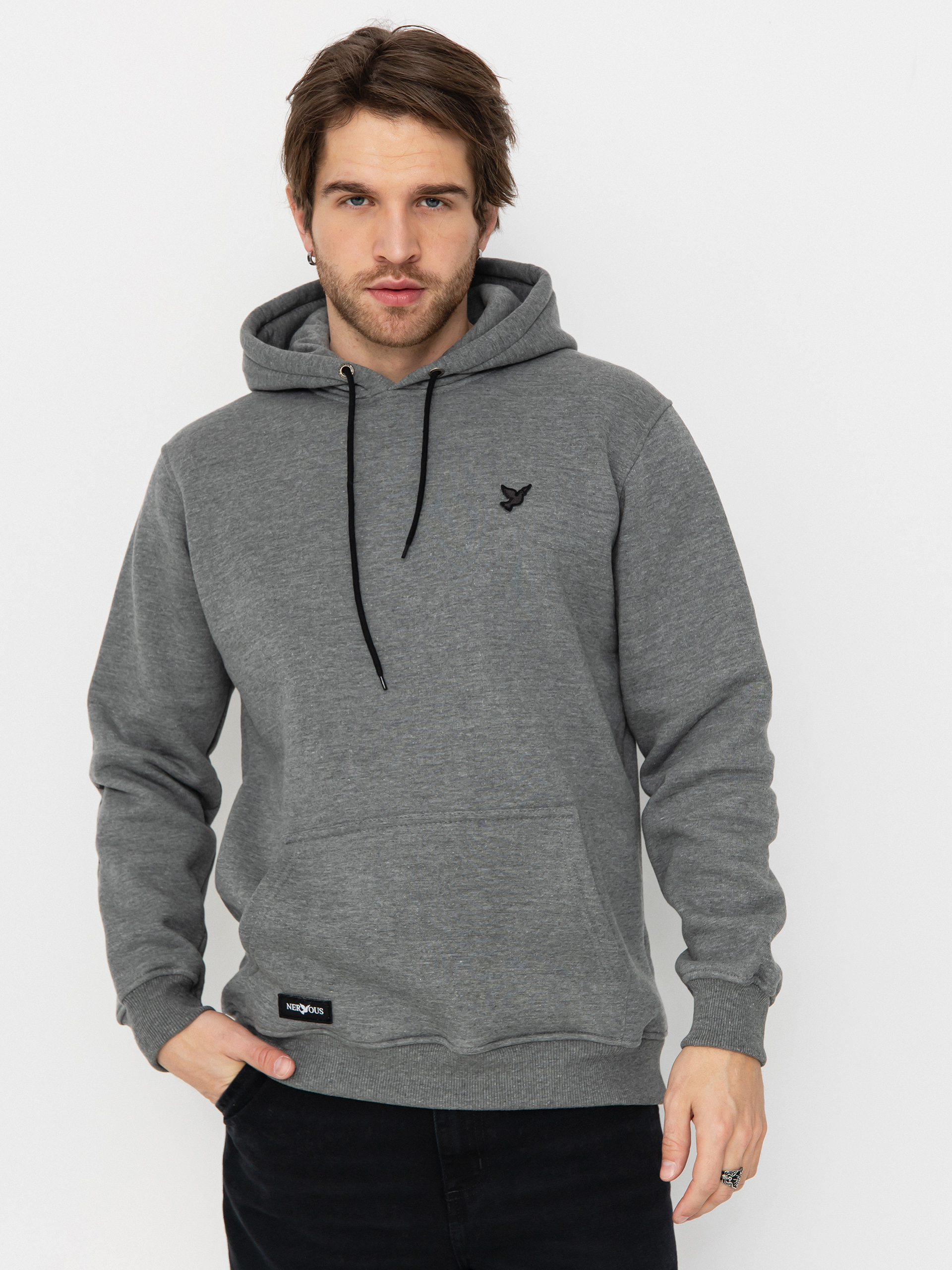 Mikina s kapucu0148ou Nervous Icon HD (light heather)