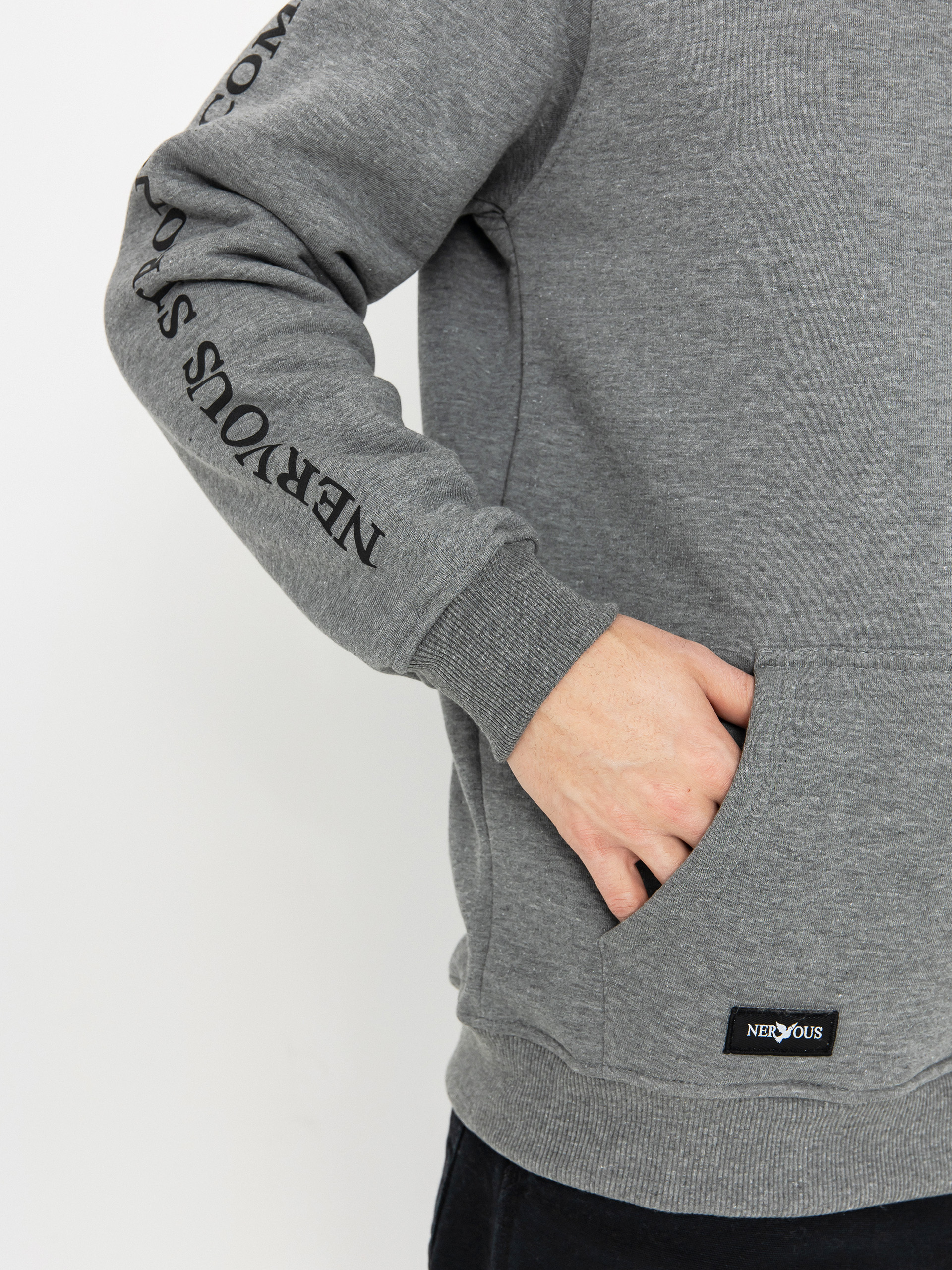 Mikina s kapucňou Nervous Icon HD (light heather)