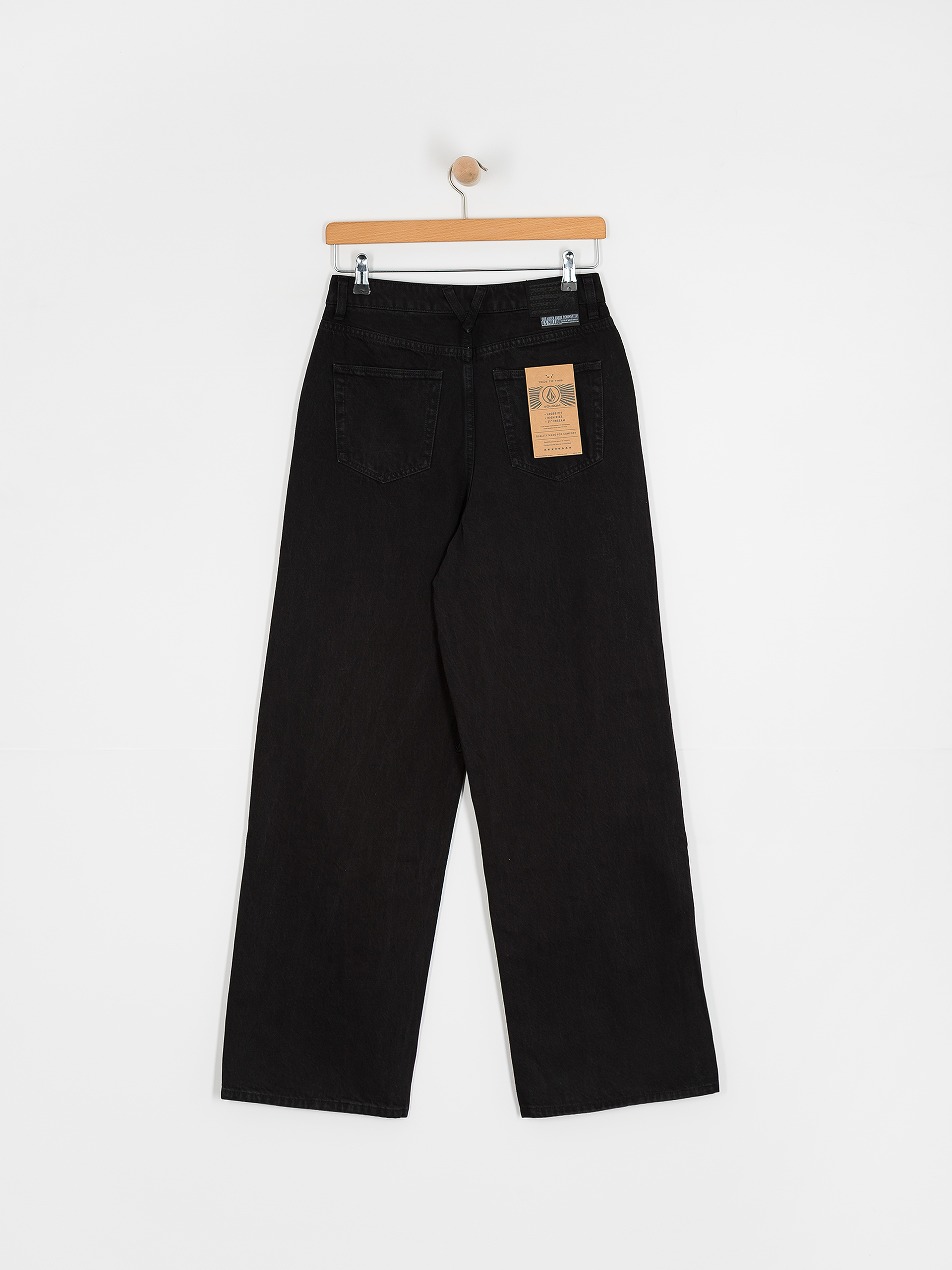 Nohavice Volcom Stoned Bf Hirise Wmn (black)