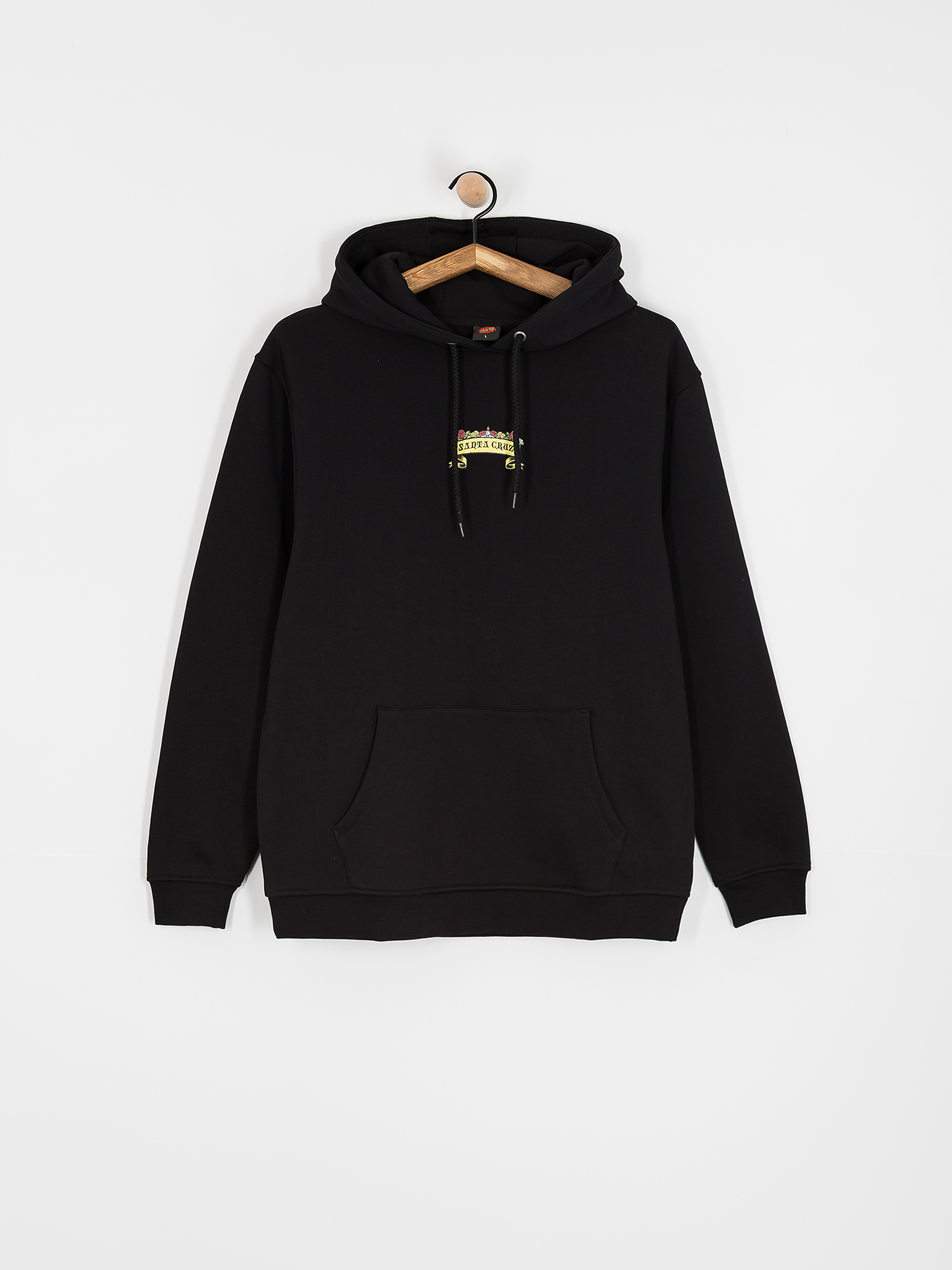 Mikina s kapucňou Santa Cruz Guzman Scroll Front HD (black)