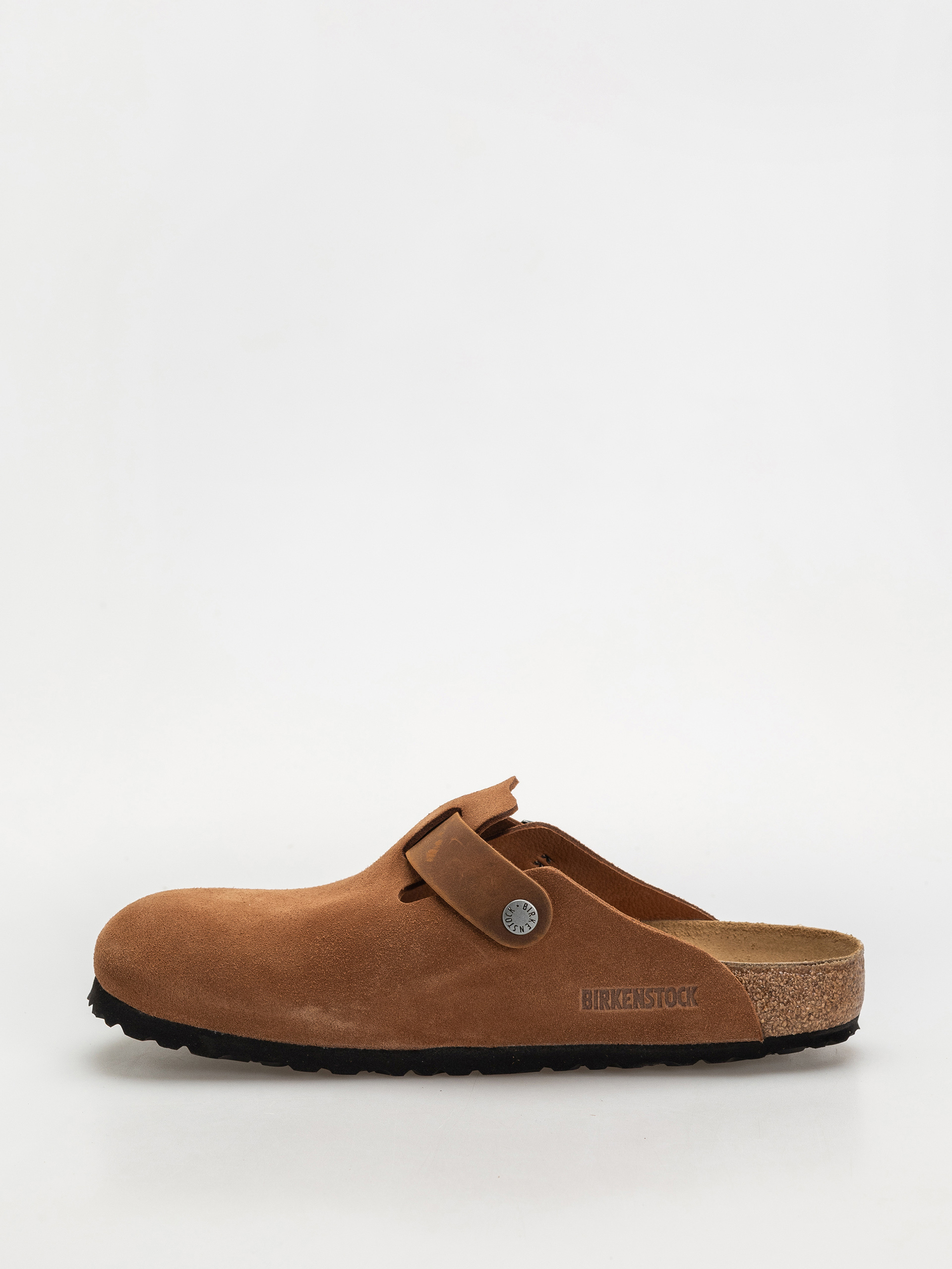 Šľapky Birkenstock Boston Suede Oiled Leather Regular (cognac)
