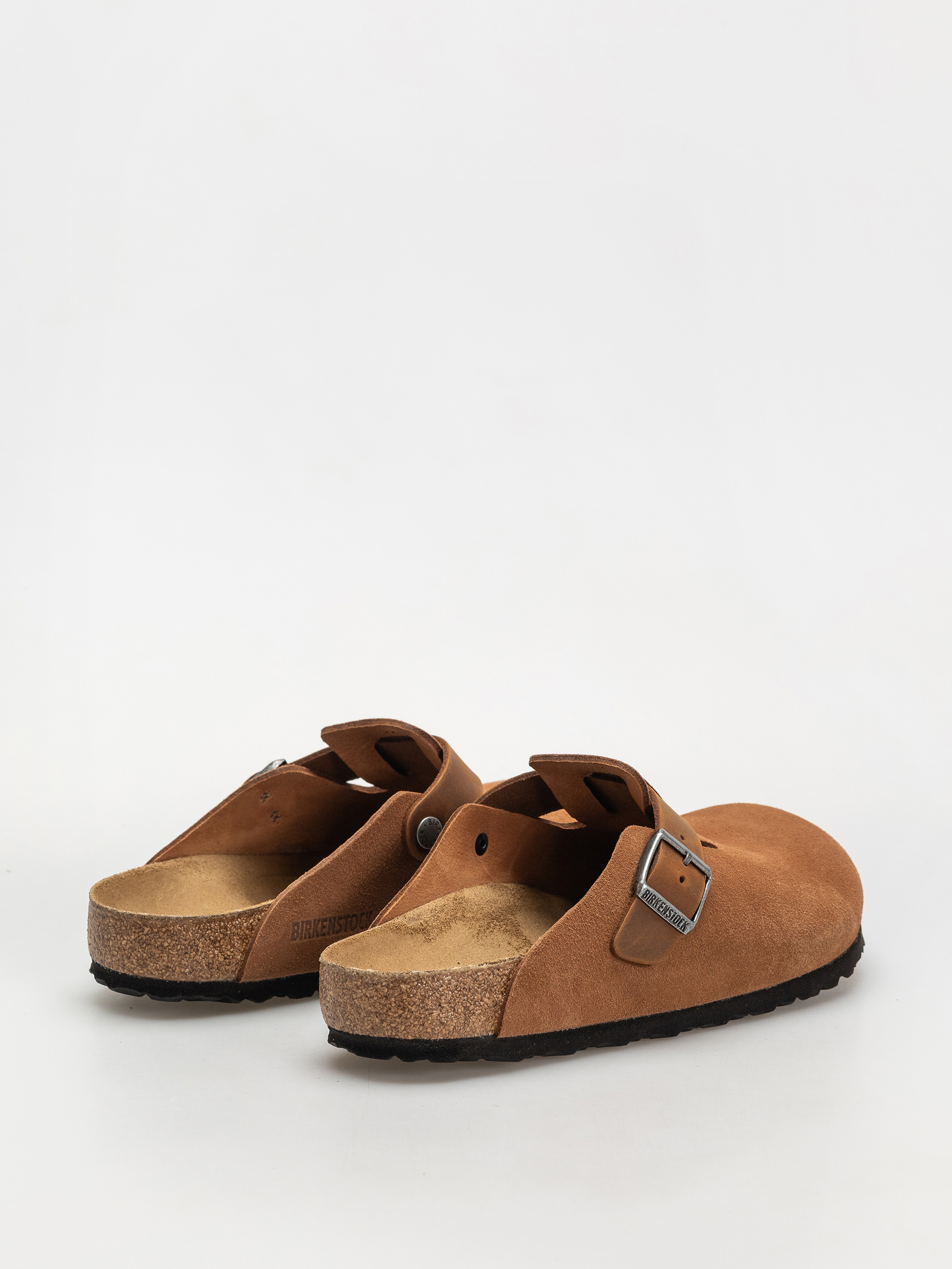 Šľapky Birkenstock Boston Suede Oiled Leather Regular (cognac)