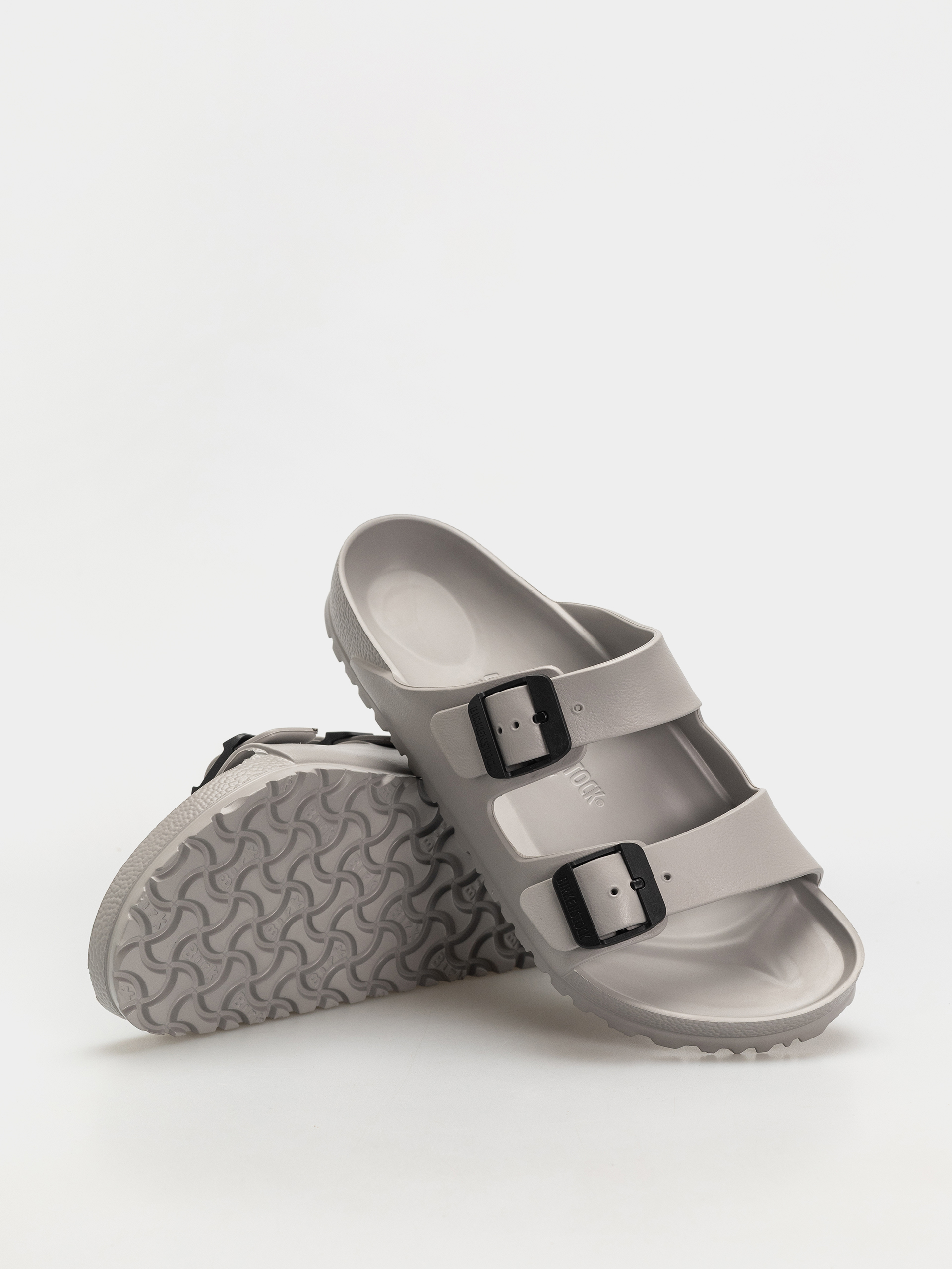 Šľapky Birkenstock Arizona Stealth Buckle EVA Regular (stone coin/black)