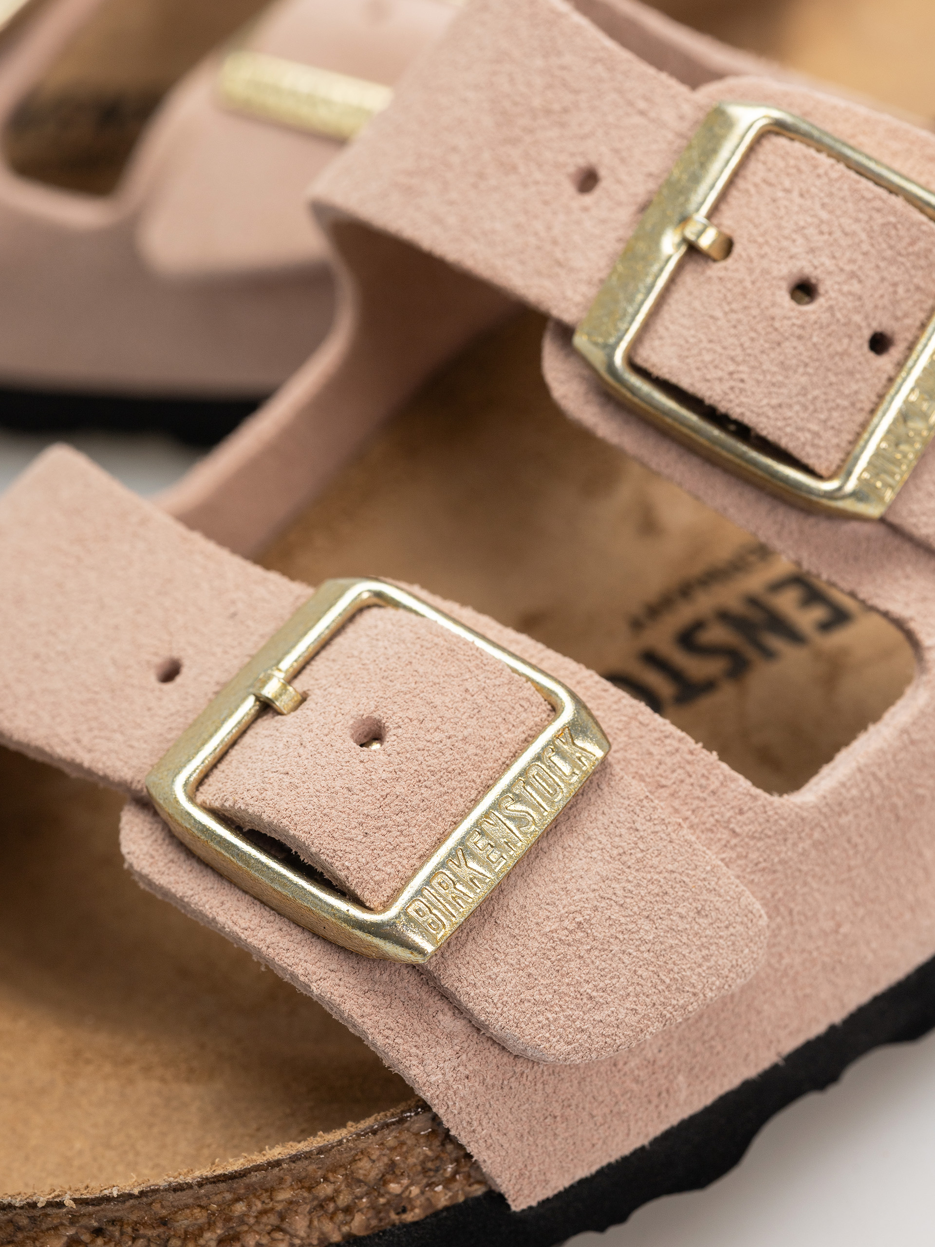 Šľapky Birkenstock Arizona Suede Leather Narrow Wmn (light rose)