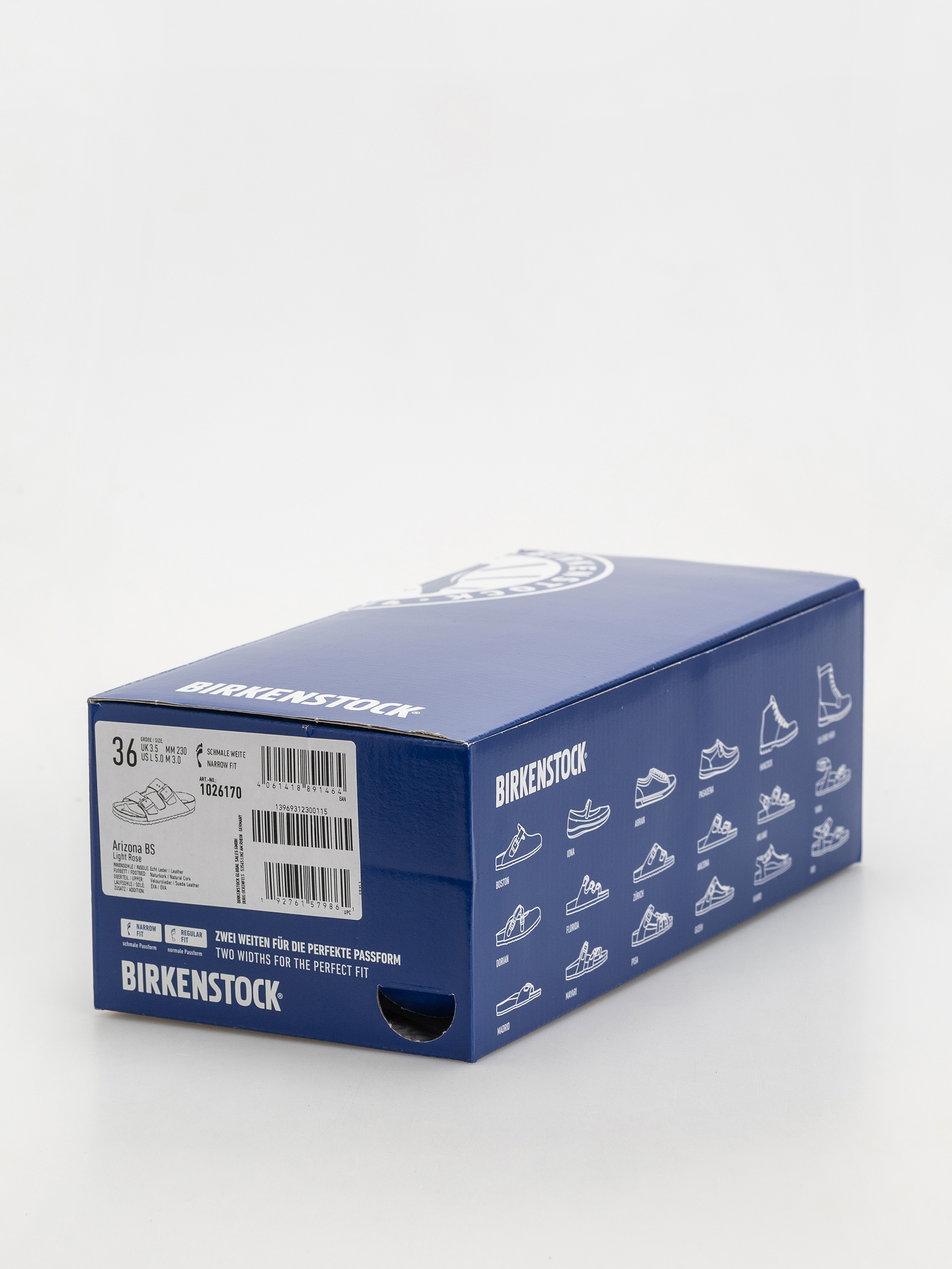 Šľapky Birkenstock Arizona Suede Leather Narrow Wmn (light rose)