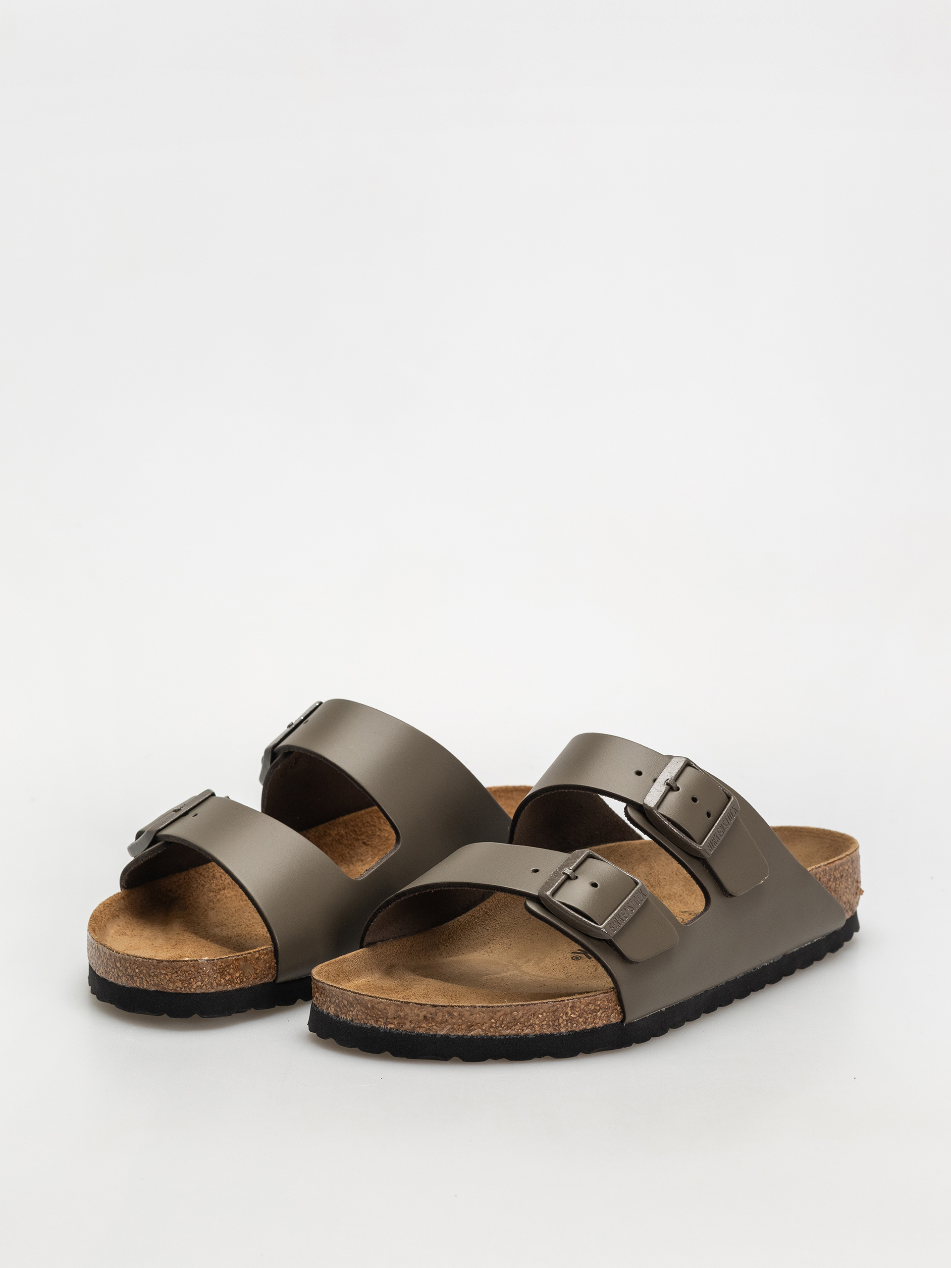 Šľapky Birkenstock Arizona Natural Leather Regular (concrete gray)