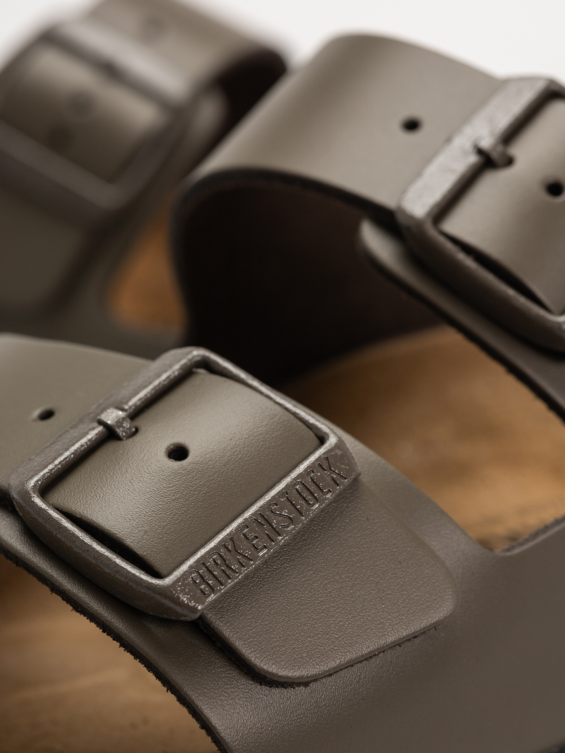 Šľapky Birkenstock Arizona Natural Leather Regular (concrete gray)