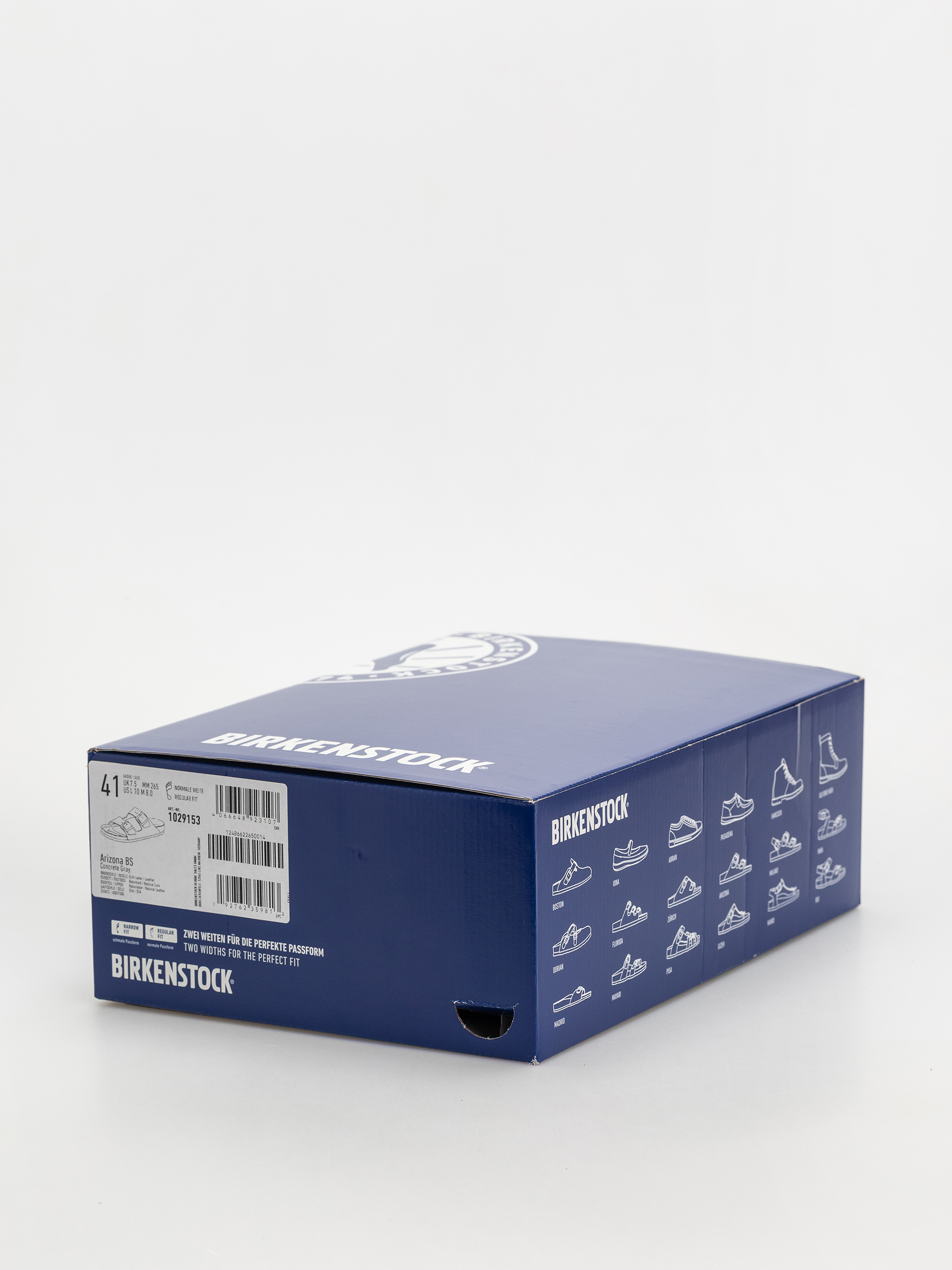 Šľapky Birkenstock Arizona Natural Leather Regular (concrete gray)