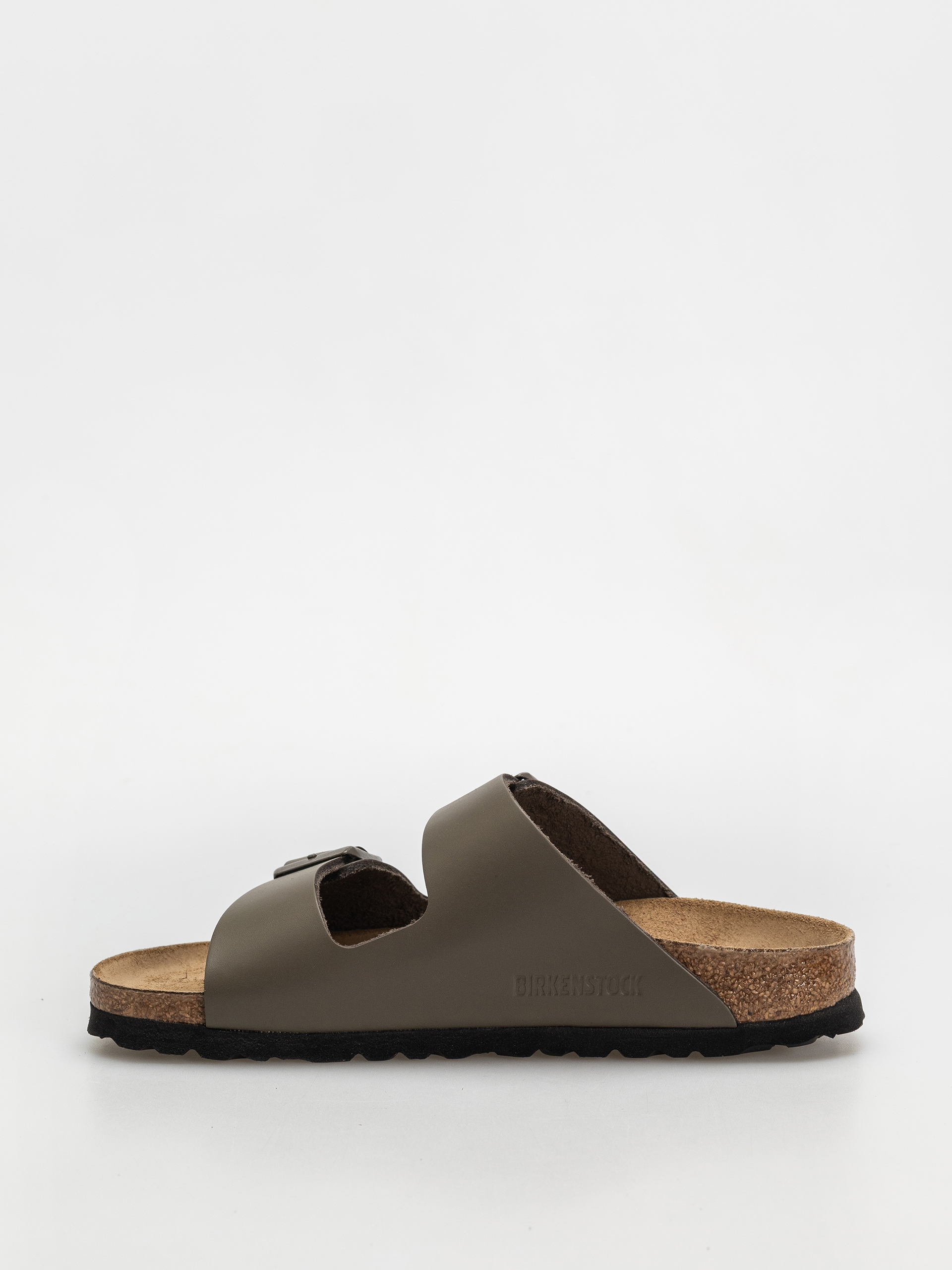Šľapky Birkenstock Arizona Natural Leather Narrow Wmn (concrete gray)