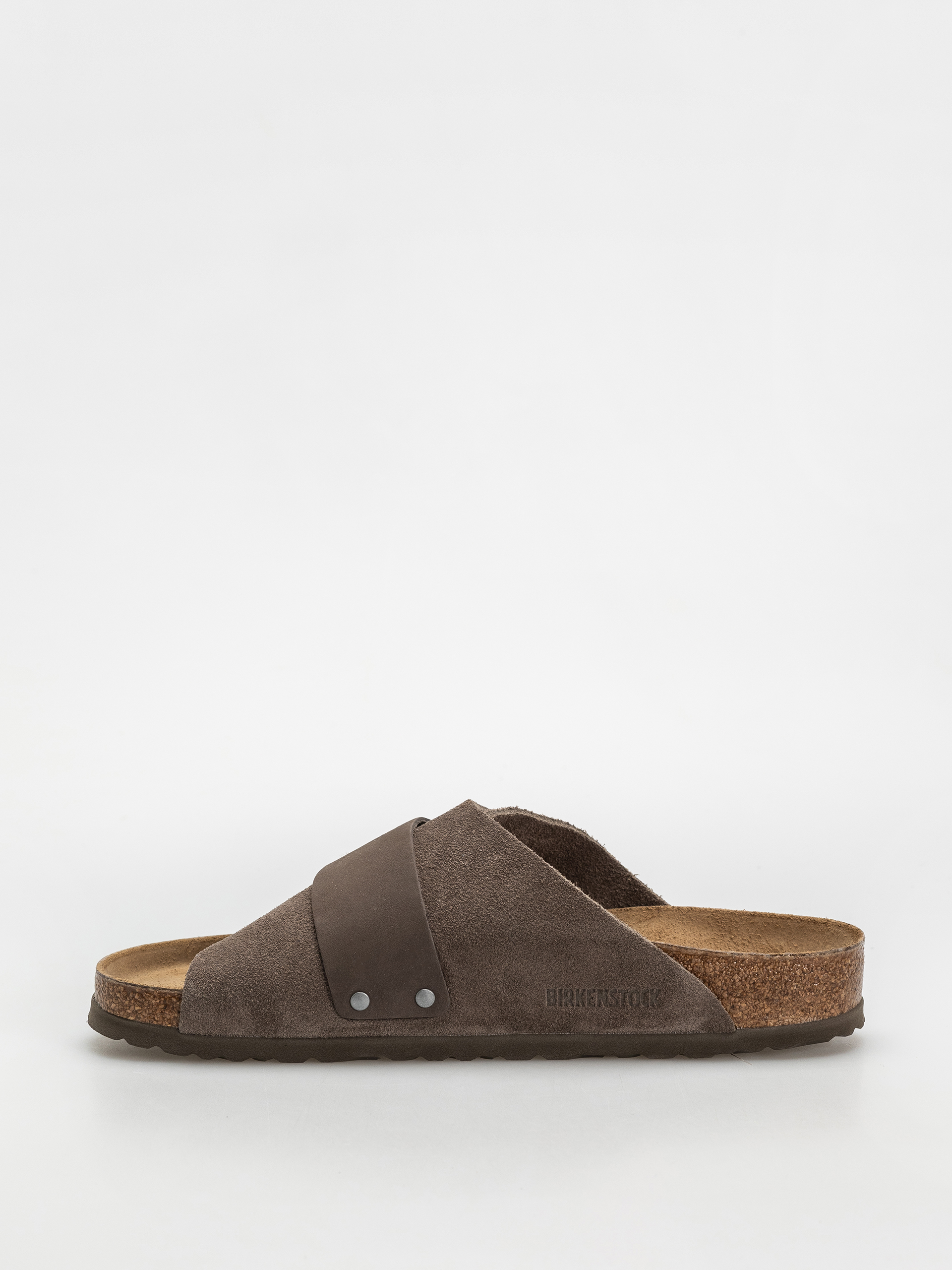 Šľapky Birkenstock Kyoto Nubuck Suede Leather Regular (concrete gray)