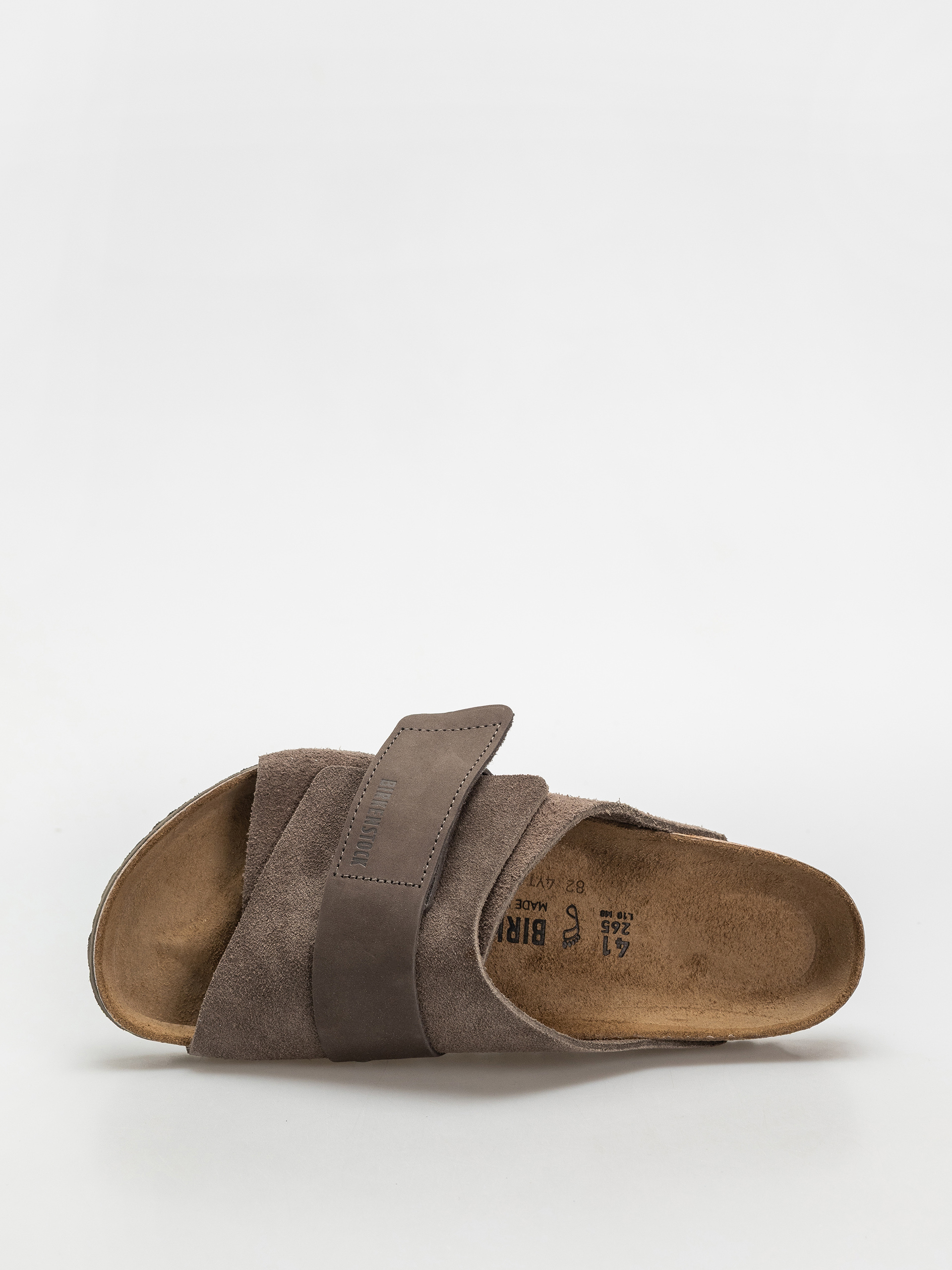 Šľapky Birkenstock Kyoto Nubuck Suede Leather Regular (concrete gray)