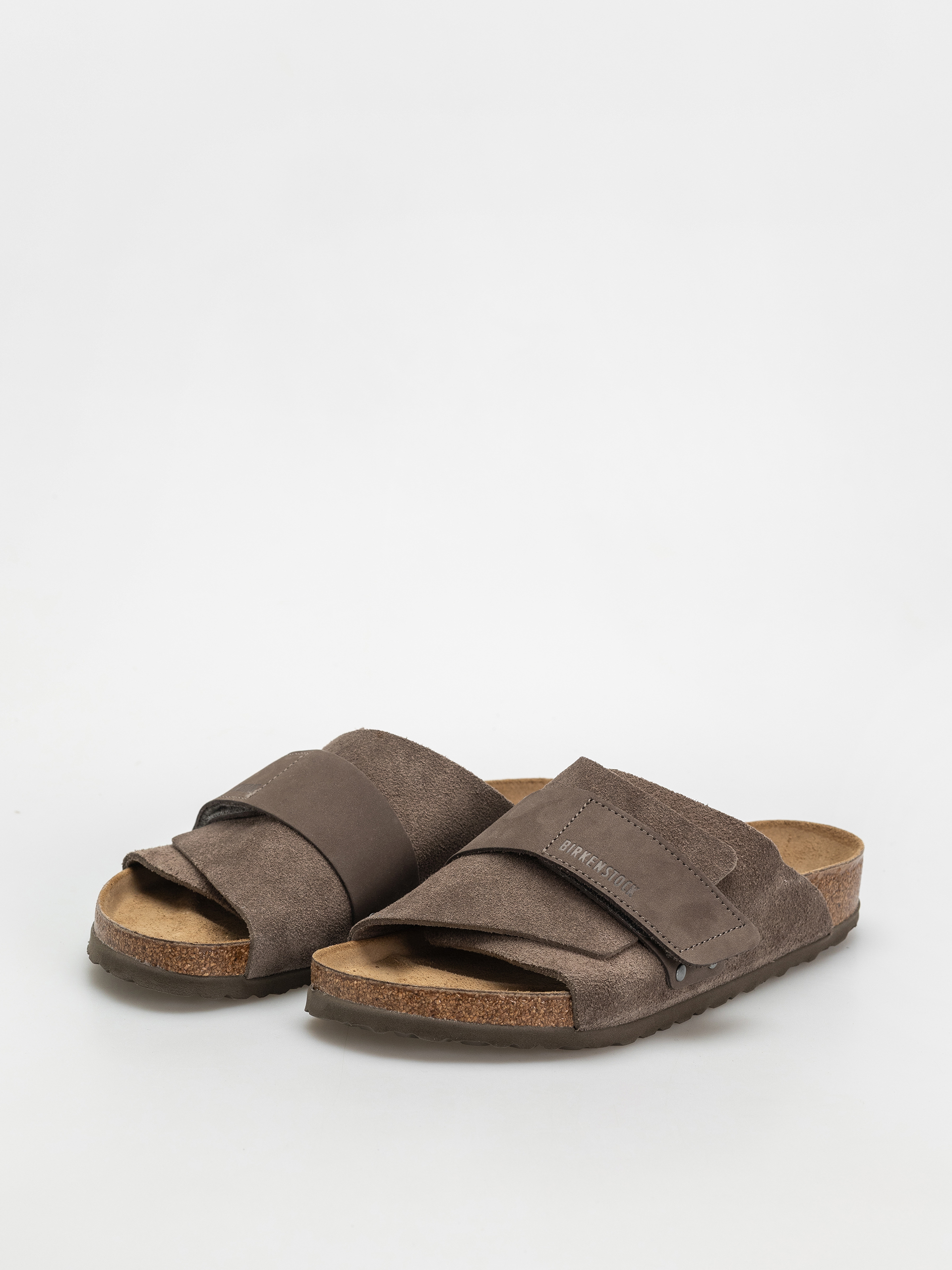 Šľapky Birkenstock Kyoto Nubuck Suede Leather Regular (concrete gray)