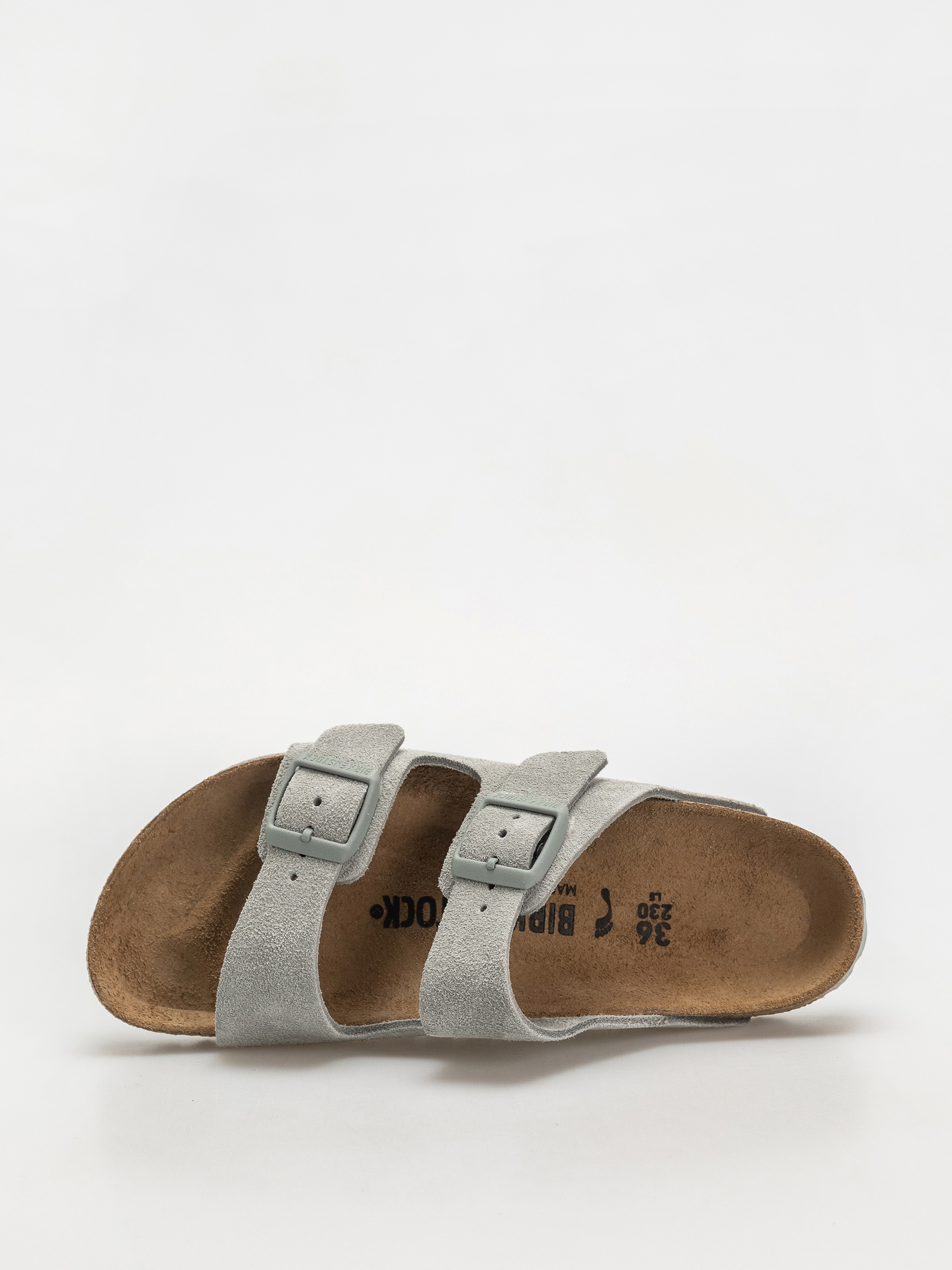 Šľapky Birkenstock Arizona Suede Leather Narrow Wmn (pure sage)