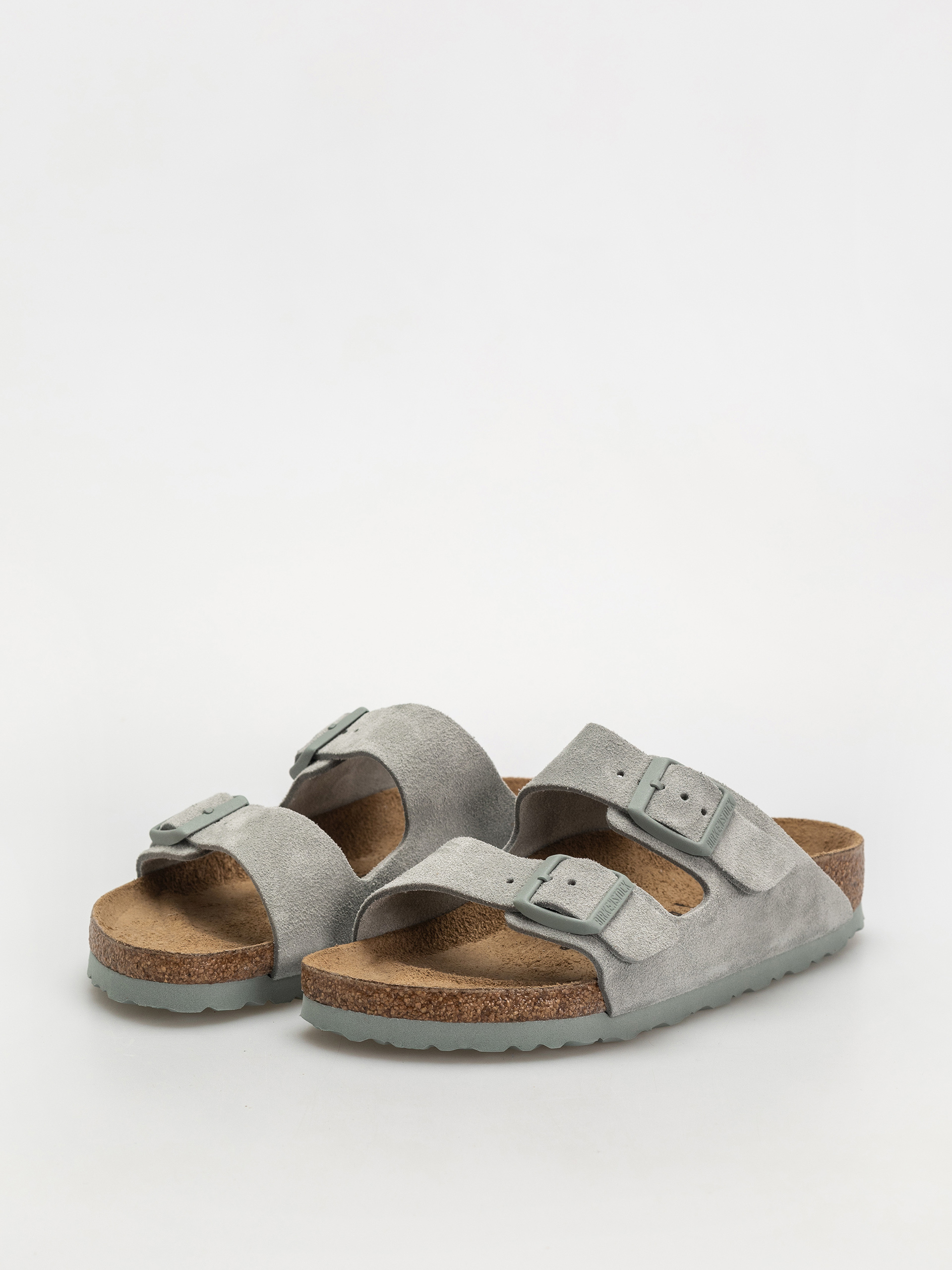 Šľapky Birkenstock Arizona Suede Leather Narrow Wmn (pure sage)