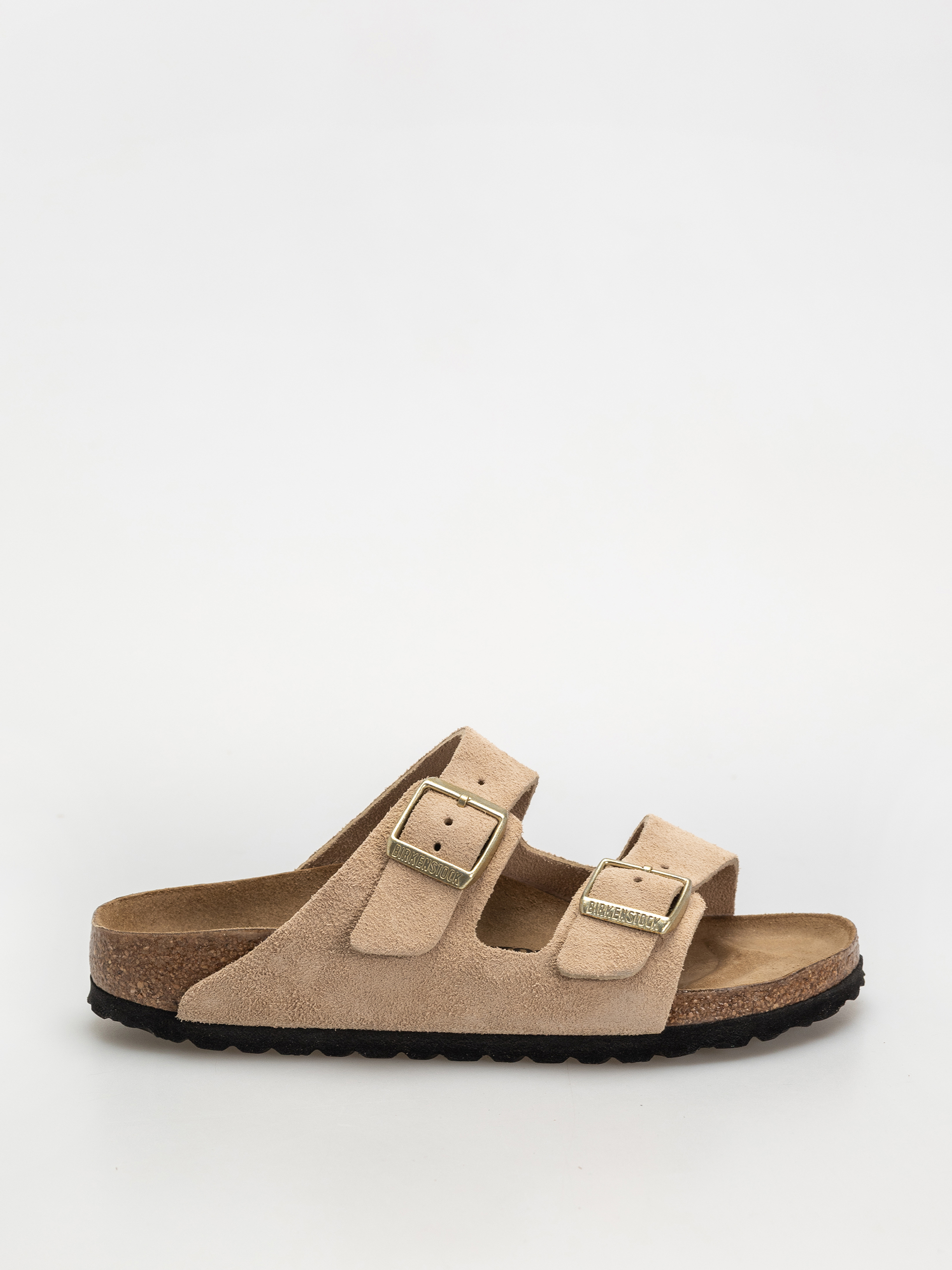 u0160u013eapky Birkenstock Arizona Suede Leather Narrow Wmn (sandcastle)