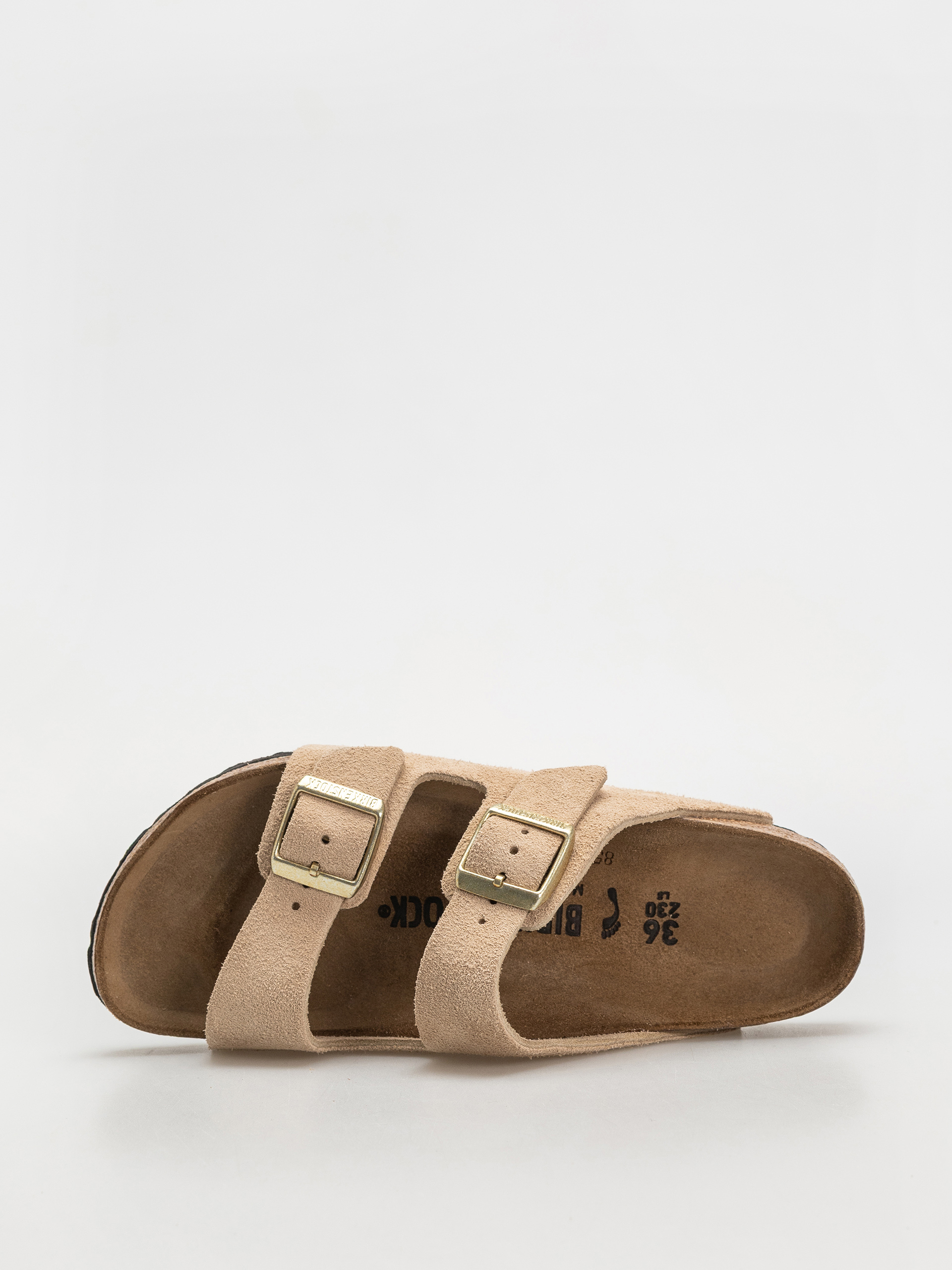 Šľapky Birkenstock Arizona Suede Leather Narrow Wmn (sandcastle)
