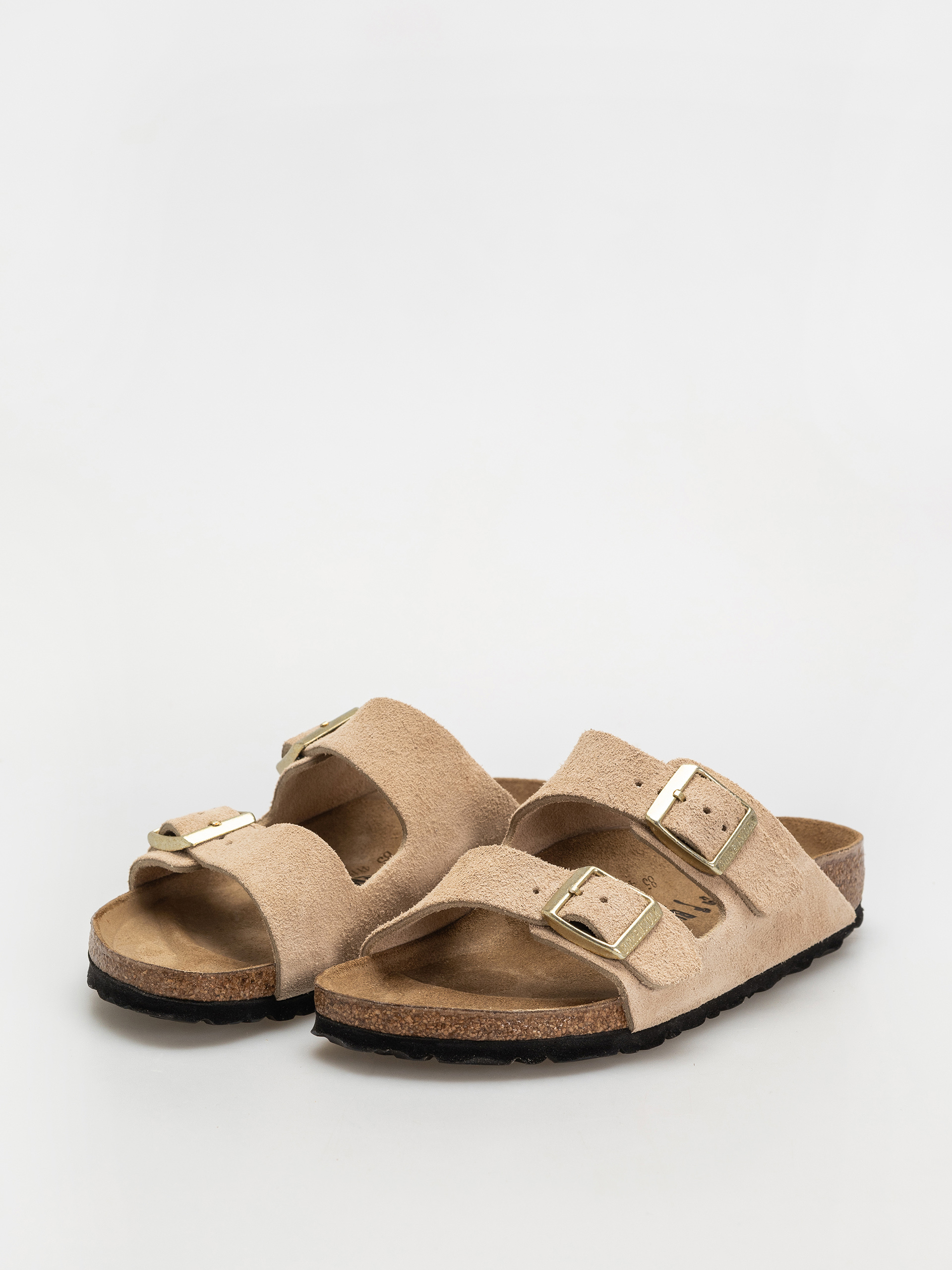 Šľapky Birkenstock Arizona Suede Leather Narrow Wmn (sandcastle)