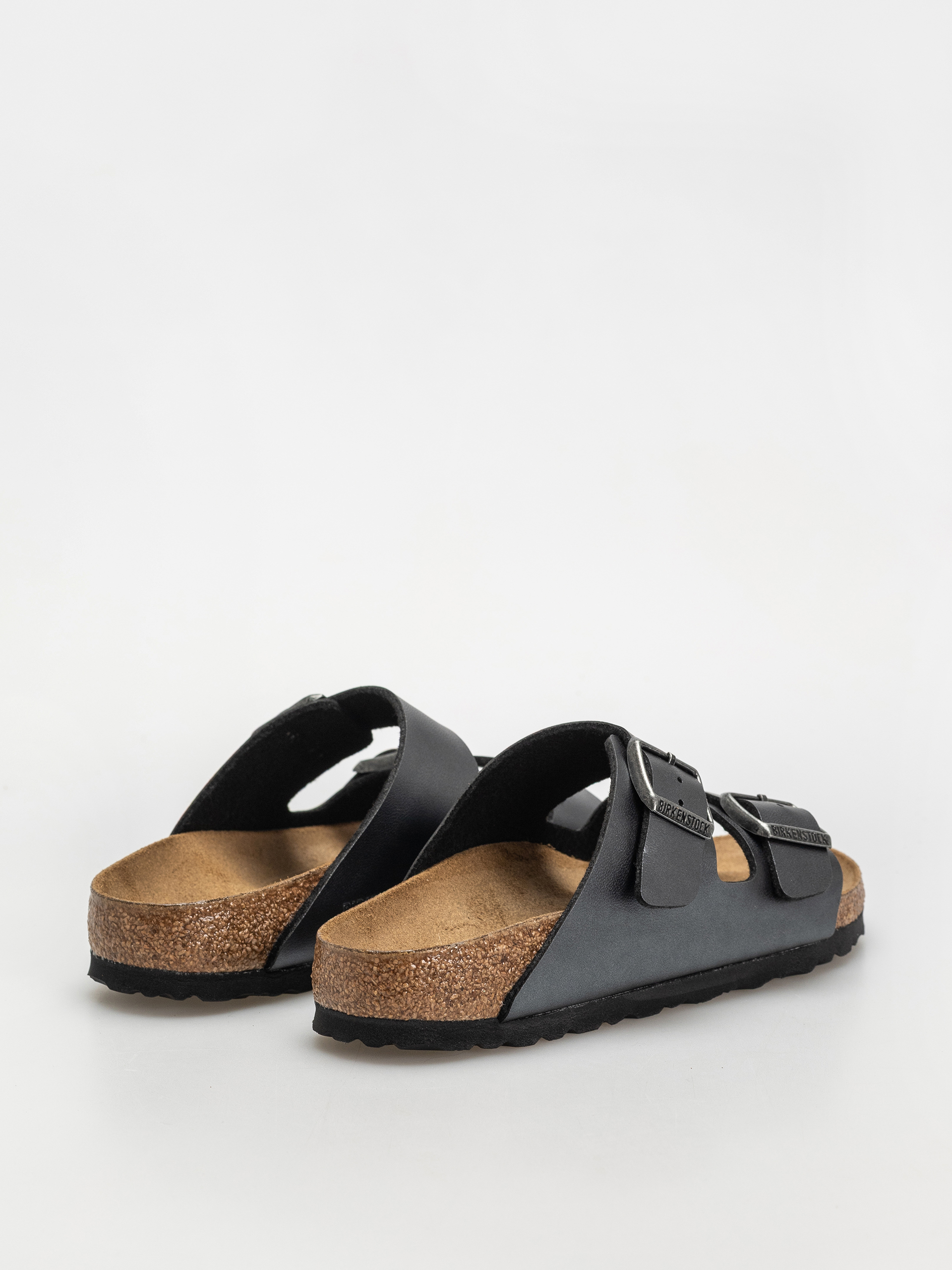 Šľapky Birkenstock Arizona Birko Flor Metallic Narrow Wmn (metallic black)