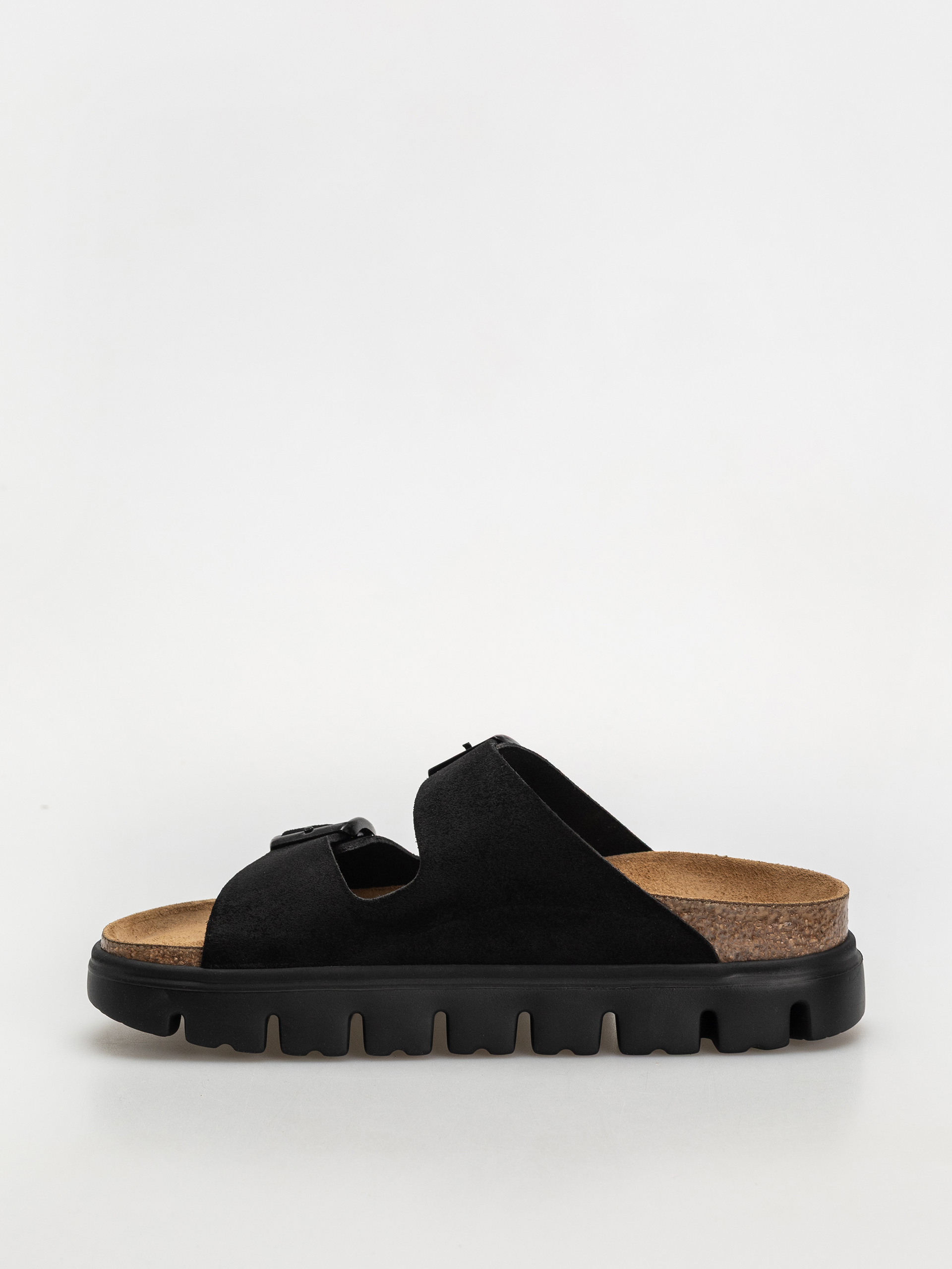 Šľapky Birkenstock Arizona Chunky Suede Narrow Wmn (black/black)