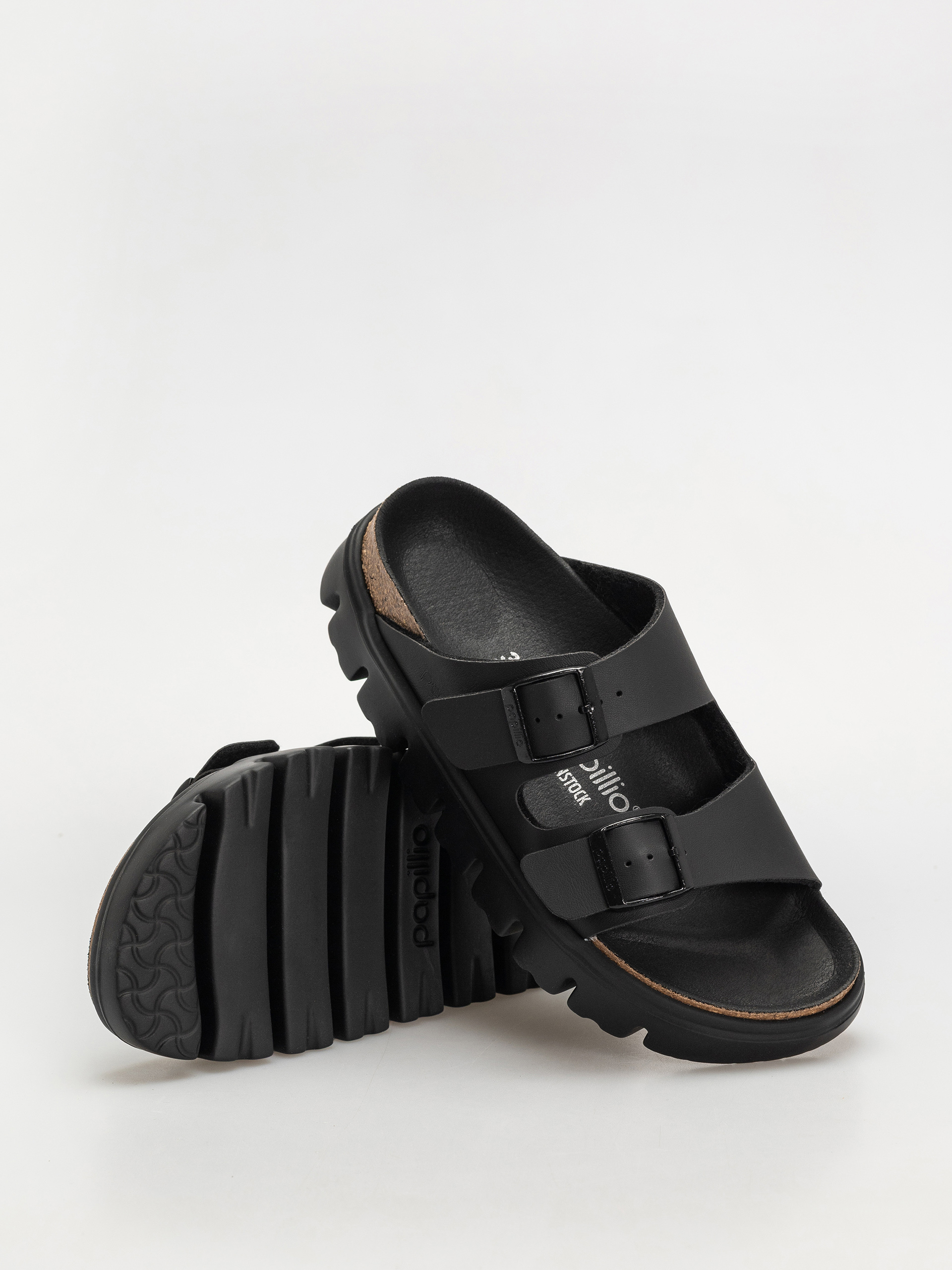 Šľapky Birkenstock Arizona Chunky Briko Flor Narrow Wmn (black/black)