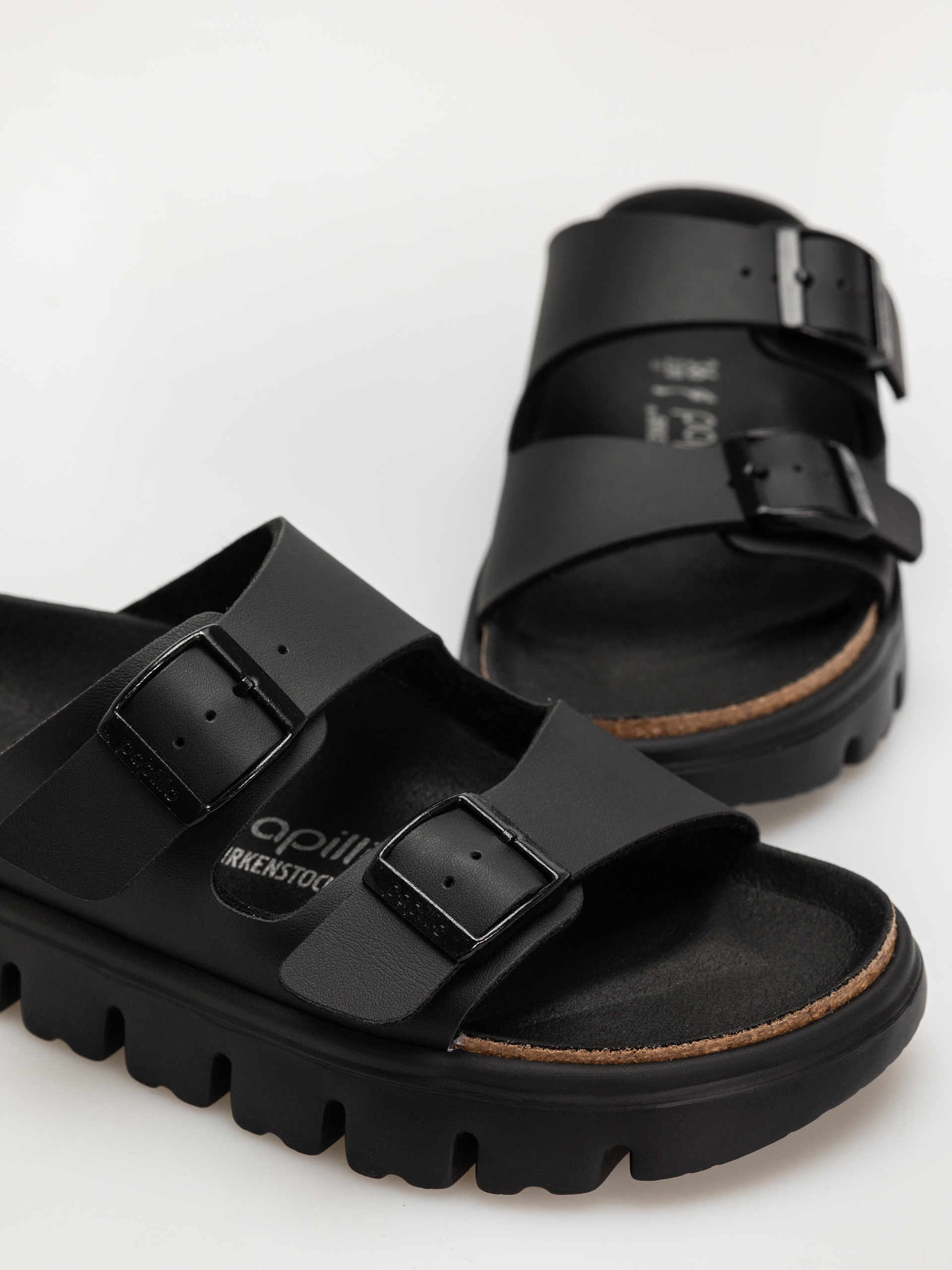 Šľapky Birkenstock Arizona Chunky Briko Flor Narrow Wmn (black/black)