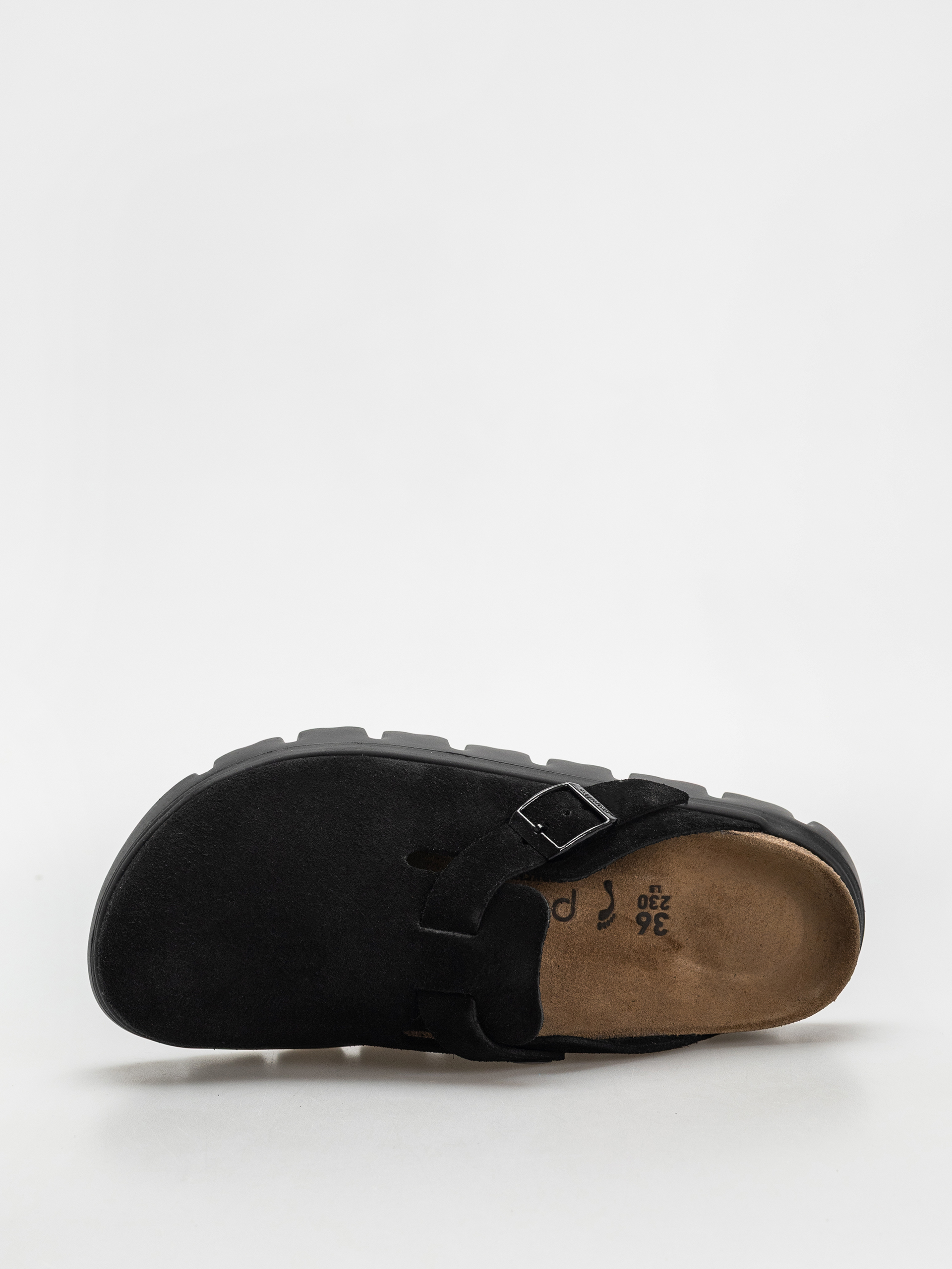 Šľapky Birkenstock Boston Chunky Suede Narrow Wmn (black/black)