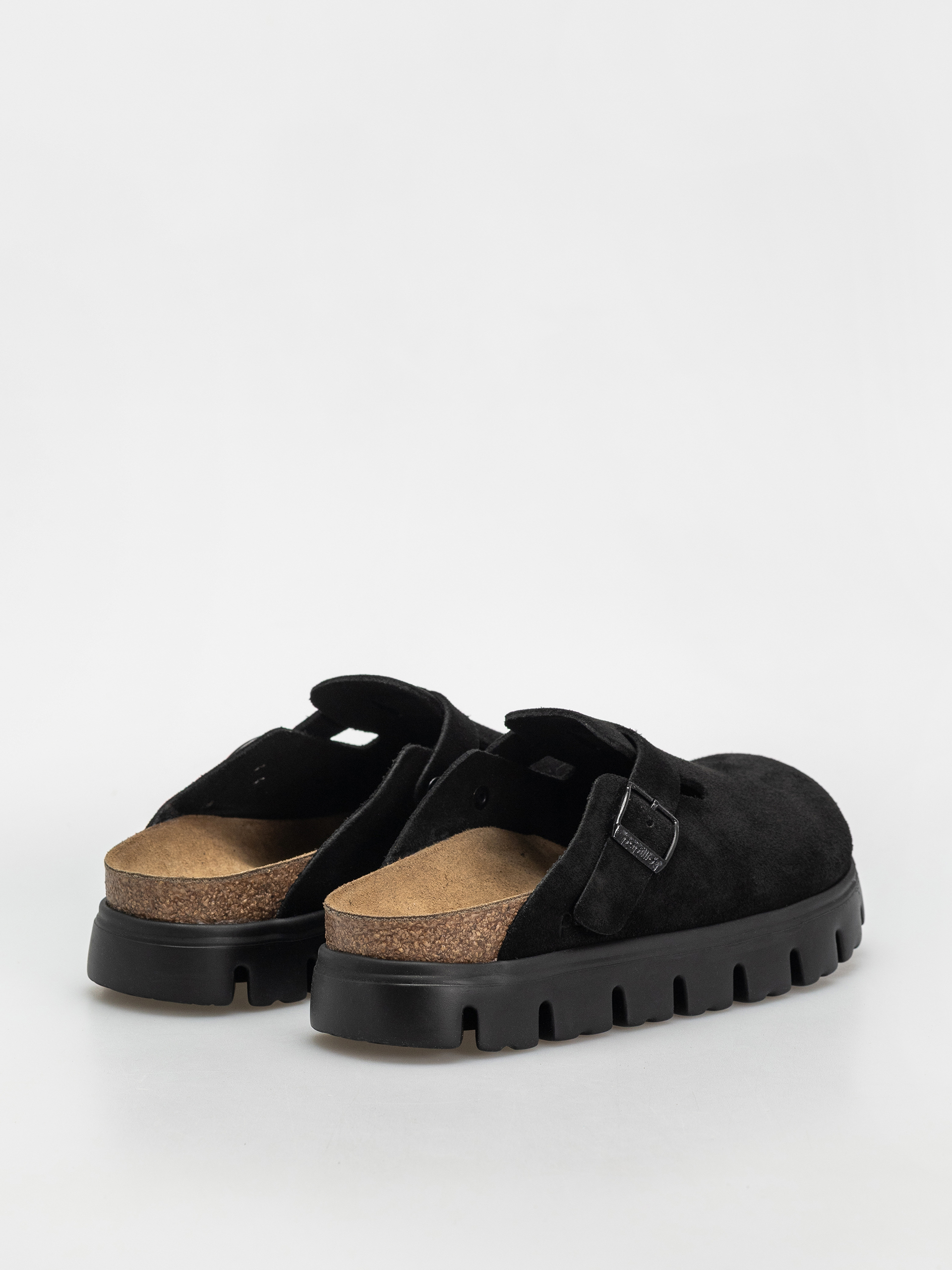 Šľapky Birkenstock Boston Chunky Suede Narrow Wmn (black/black)