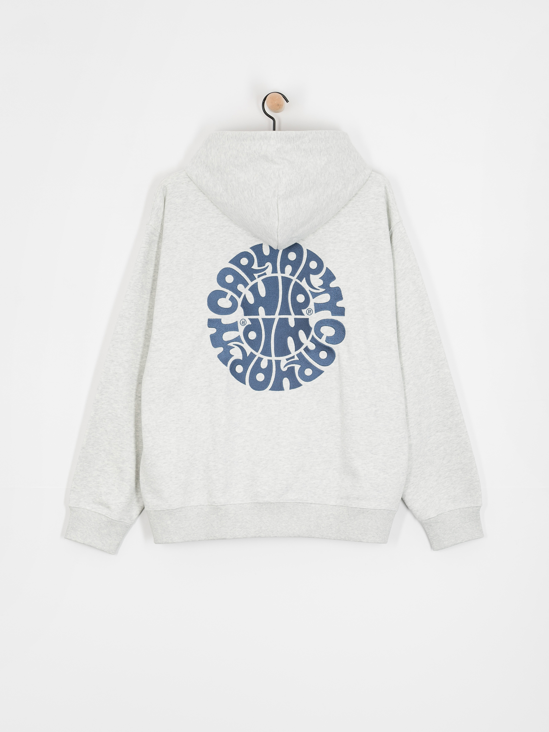 Mikina s kapucňou Carhartt WIP Jazzy ZHD (ash heather/blue iris)