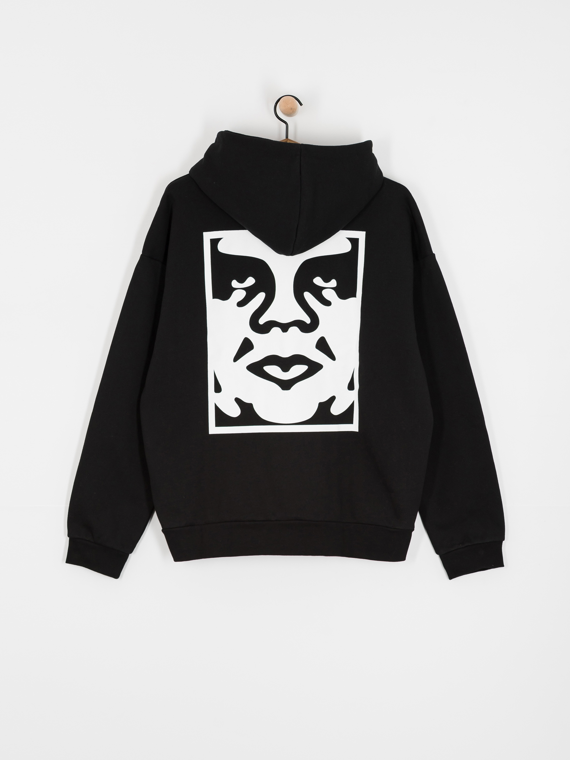 Mikina s kapucňou OBEY Bold Icon Extra Heavy HD (black)