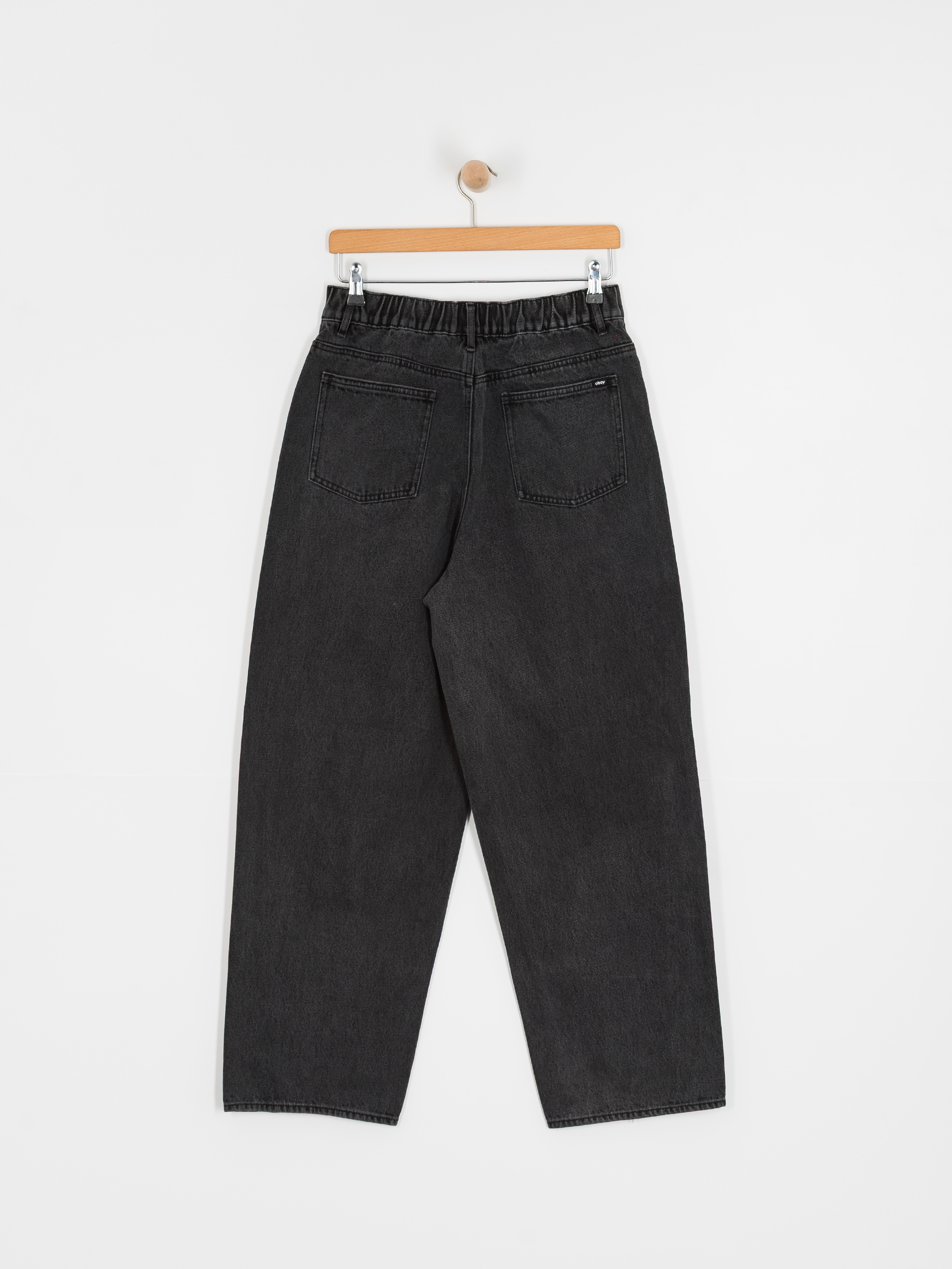 Nohavice OBEY Leah III Baggy Denim Wmn (black ash)