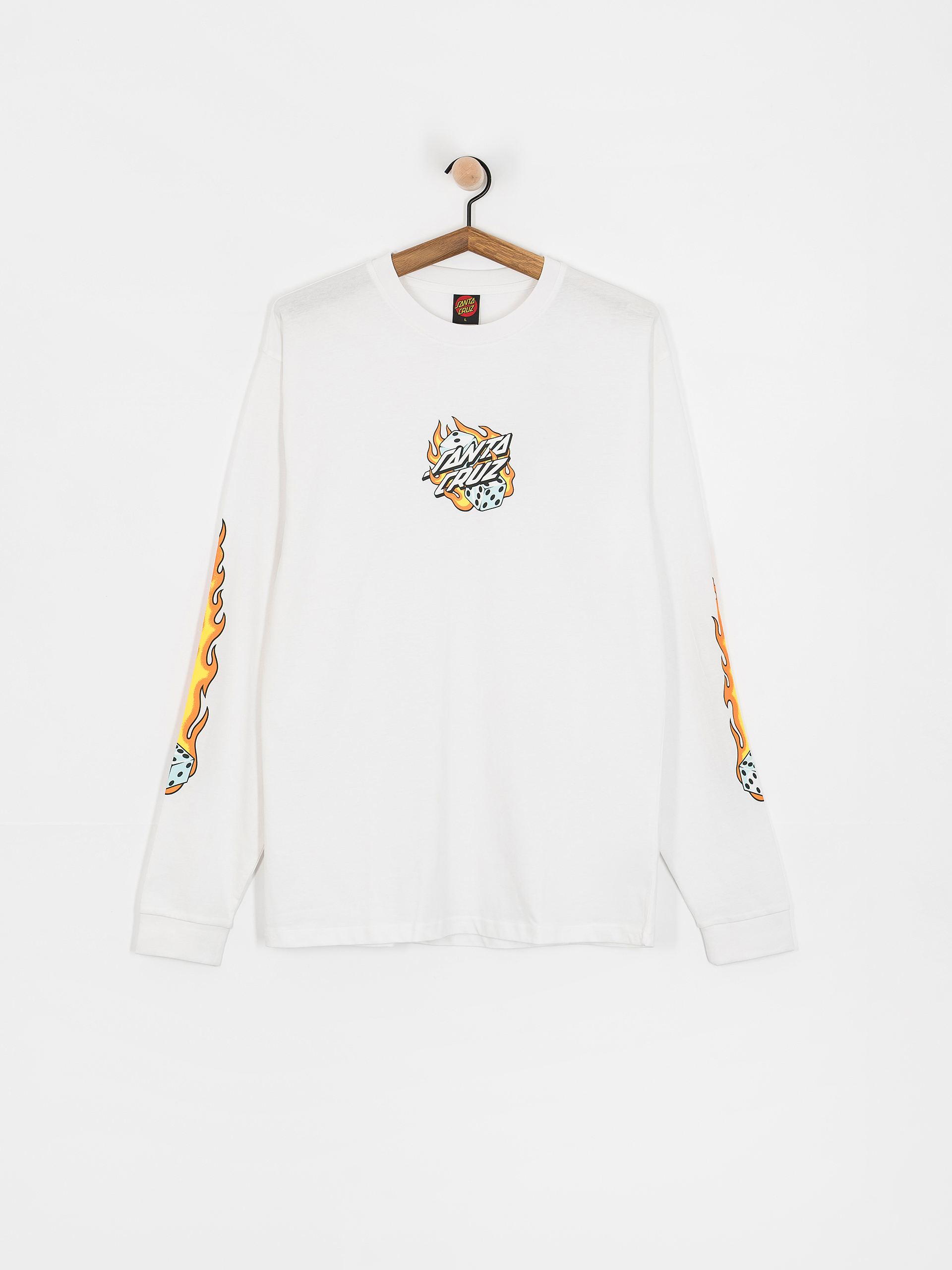 Triko Santa Cruz Flaming Dice Dot Front