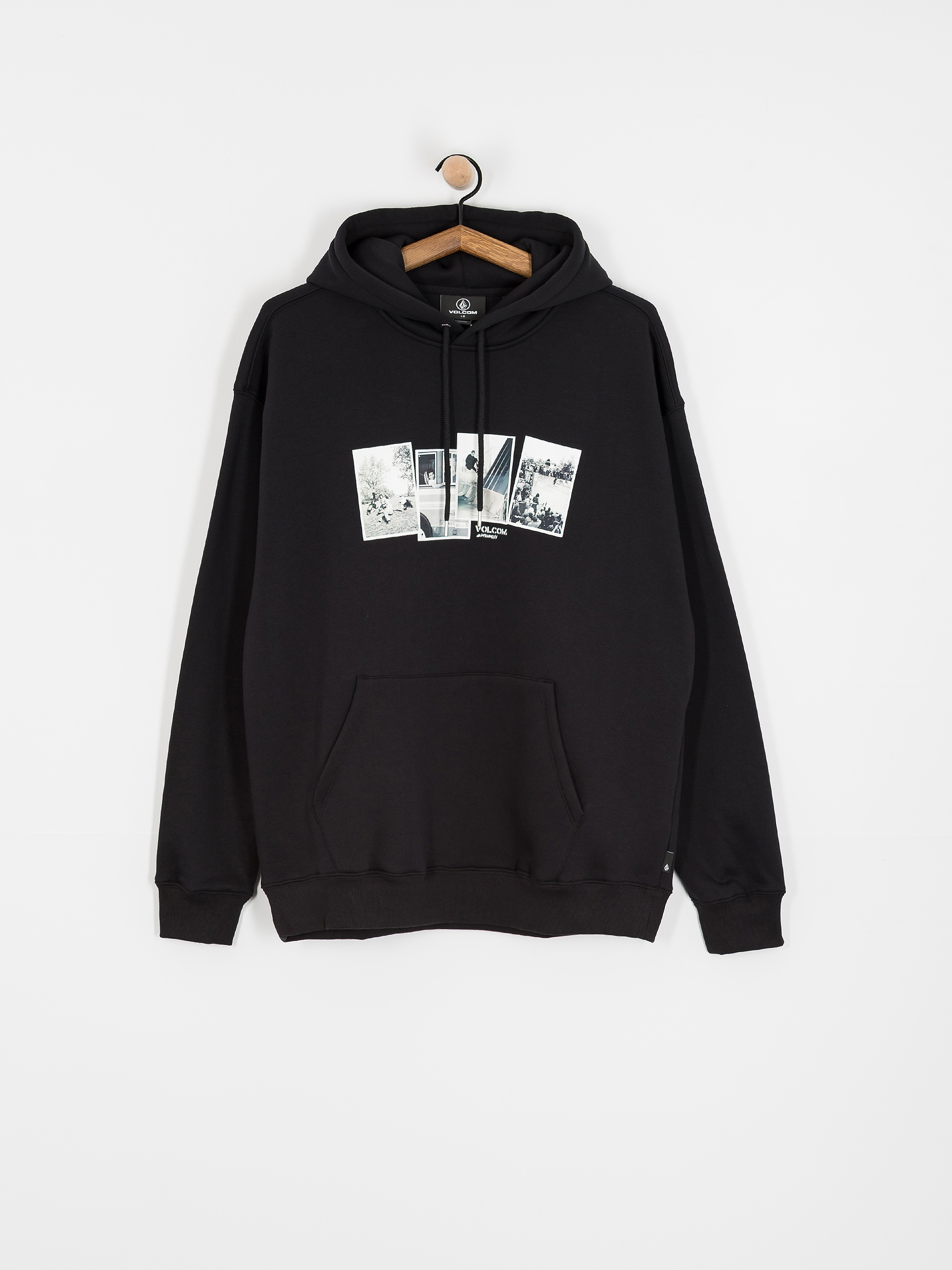 Mikina s kapucňou Volcom Pfanngles HD (black)