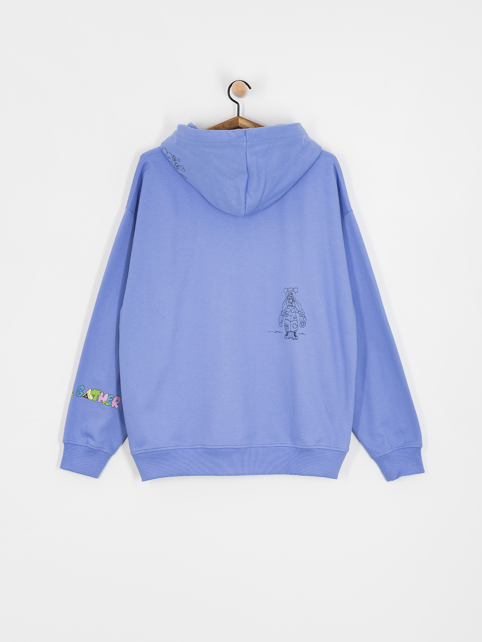 Mikina s kapucňou The North Face Mountain Cleanup Oversized HD (virtual blue)