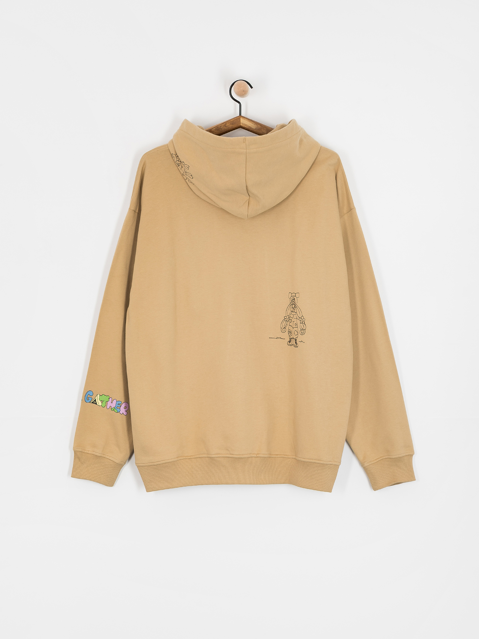 Mikina s kapucňou The North Face Mountain Cleanup Oversized HD (khaki stone)