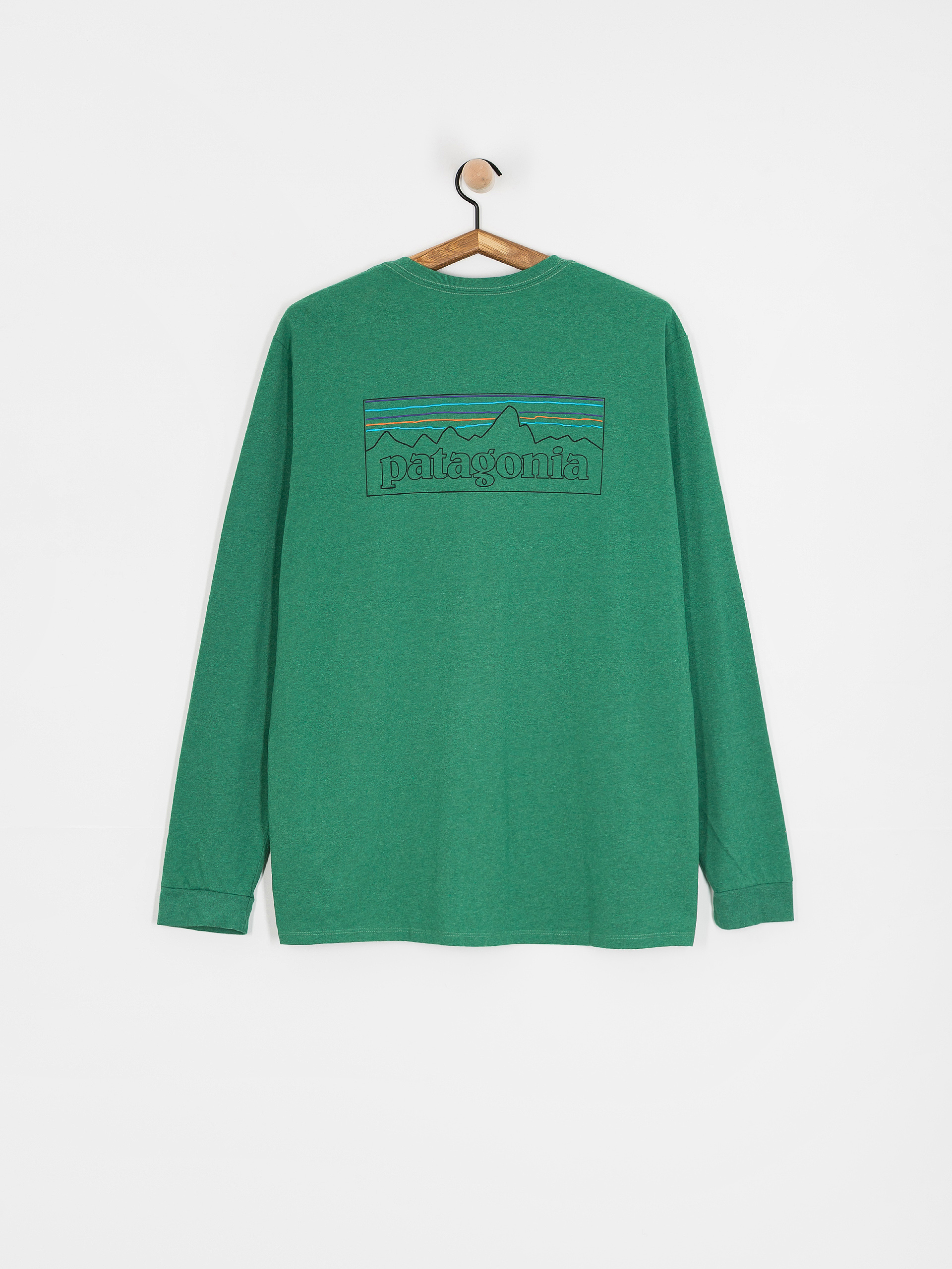 Triko Patagonia P 6 Logo Responsibili (p-6 outline/heartleaf green)