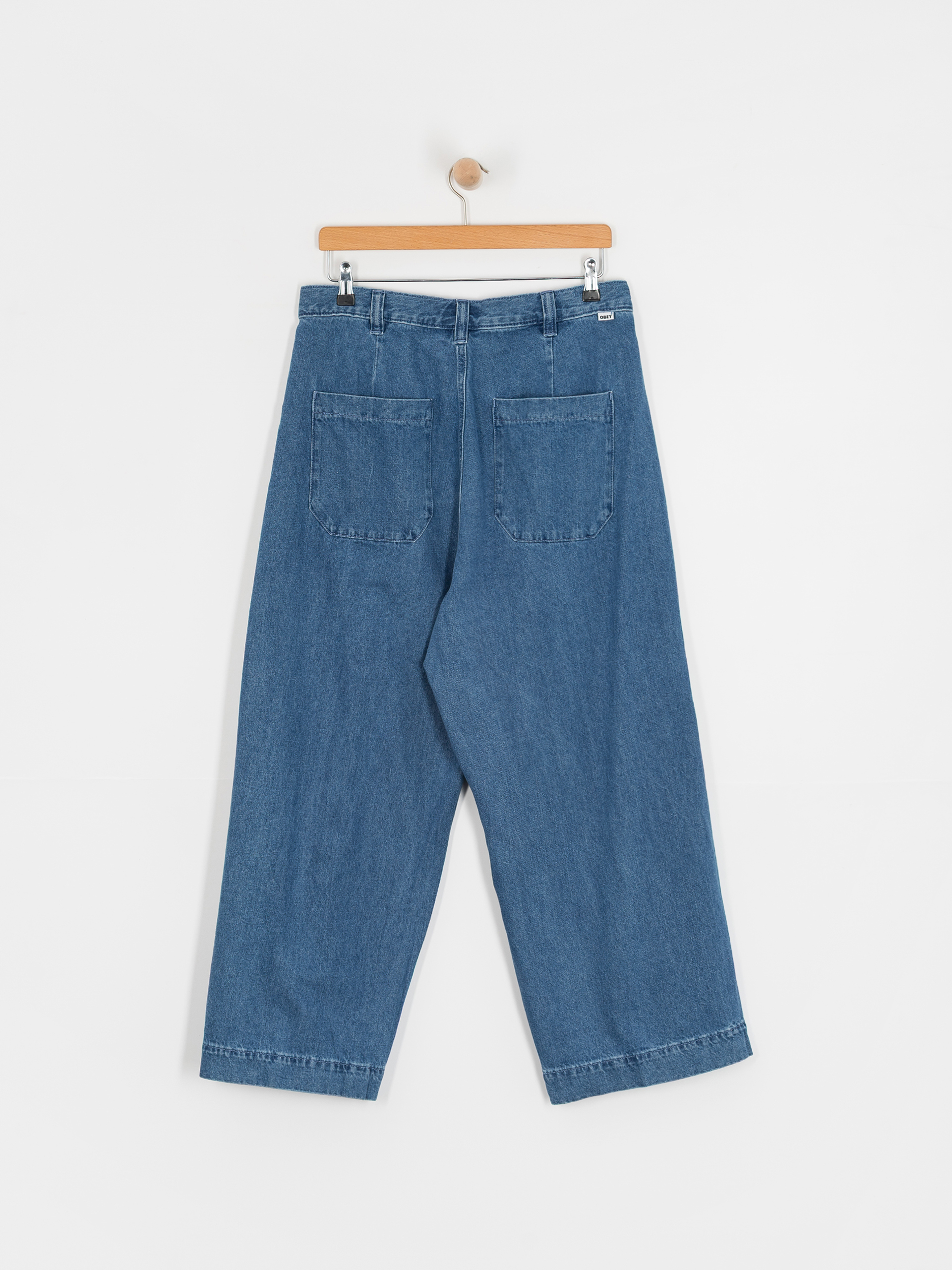 Nohavice OBEY Oliver Denim Pleated (light indigo)